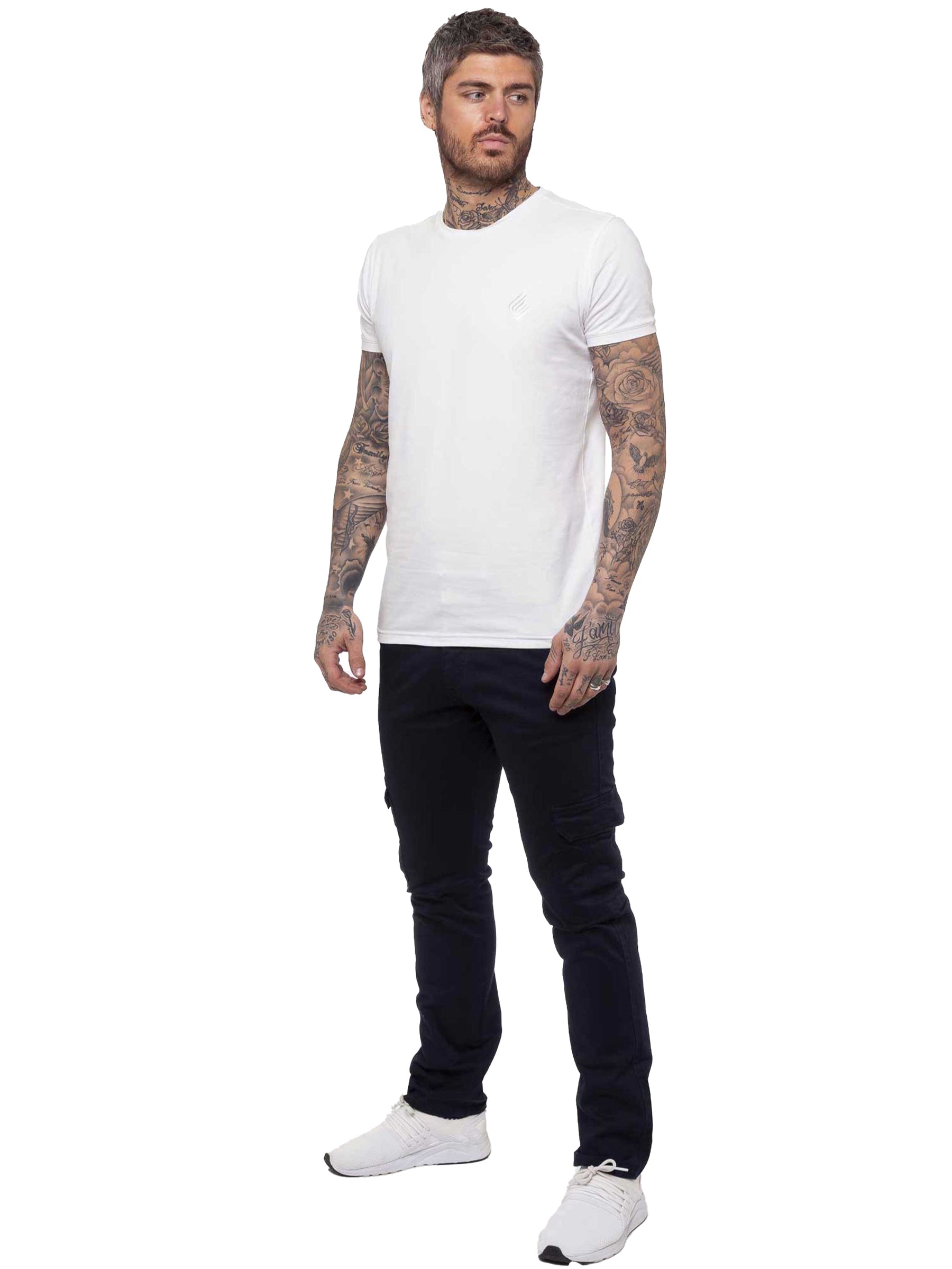 EZ410 Mens Cargo Combat Slim Fit Trousers | Enzo Designer Menswear ENZO RAWDENIM