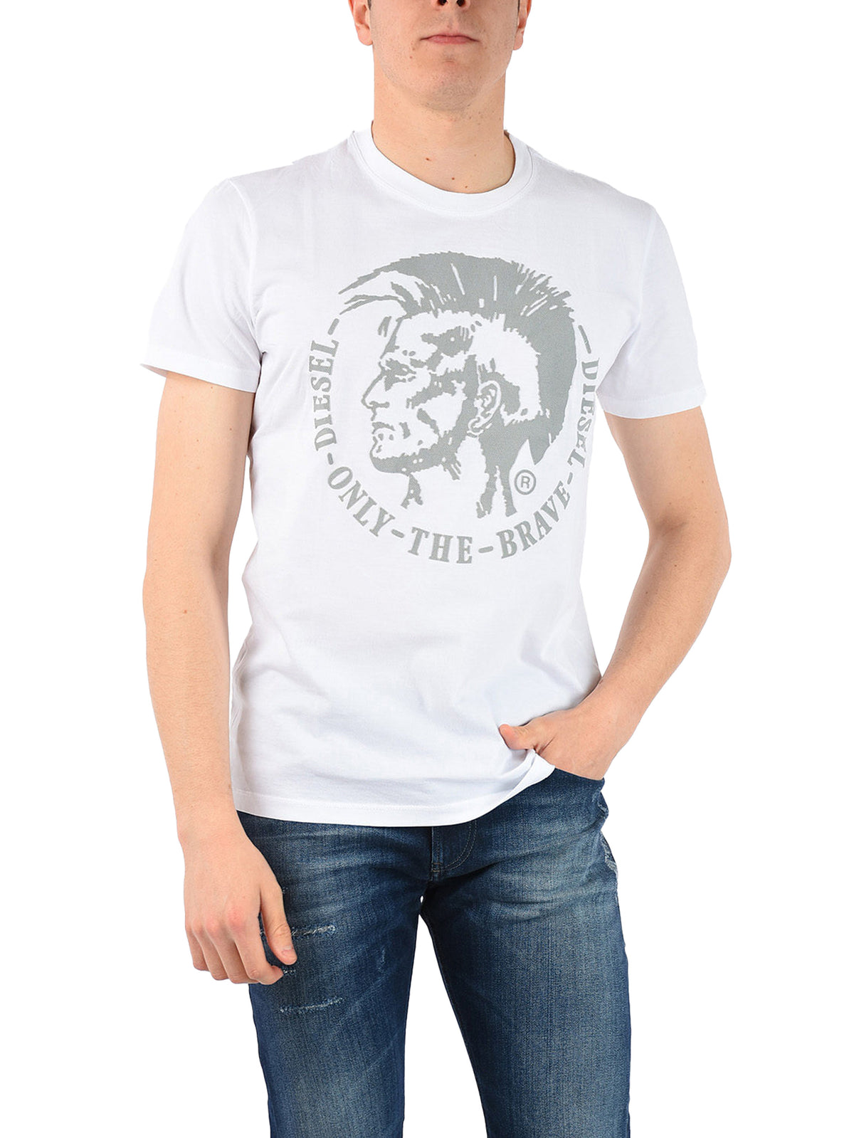 DIESEL THE BRAVE T SHIRT Mens Diesel Brave Casual Short Sleeve Cotton Crew Neck T-Shirt DIESEL RAWDENIM