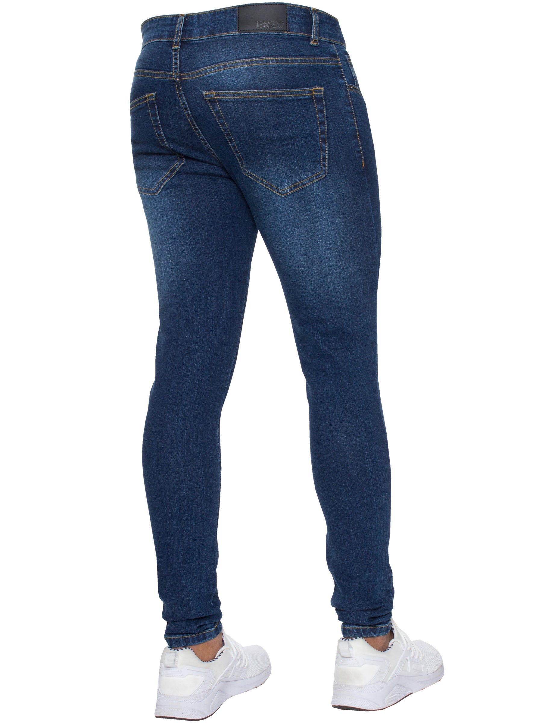 EZ326 Mens Designer Stretch Skinny Fit Jeans | Enzo Designer Menswear ENZO RAWDENIM