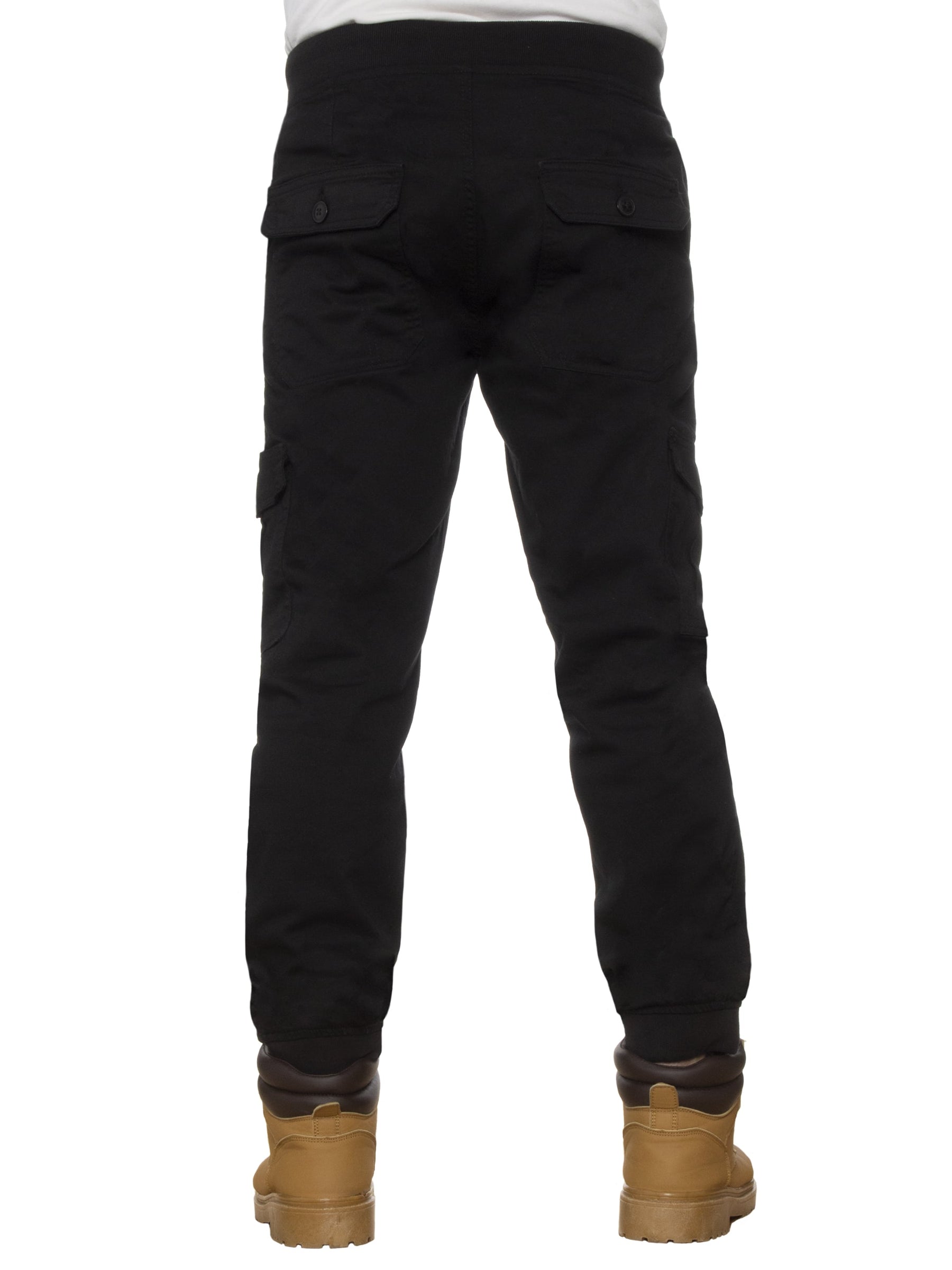EZ413 Mens Cuffed Combat Basic Jeans | Enzo Designer Menswear ENZO RAWDENIM