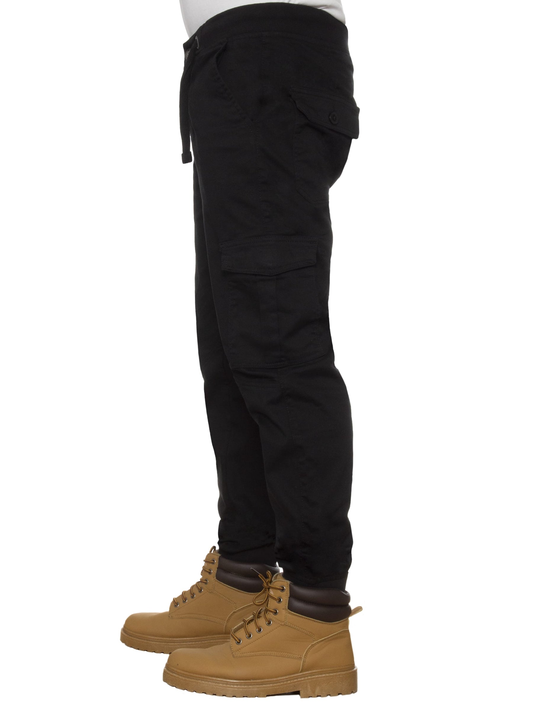 EZ413 Mens Cuffed Combat Basic Jeans | Enzo Designer Menswear ENZO RAWDENIM