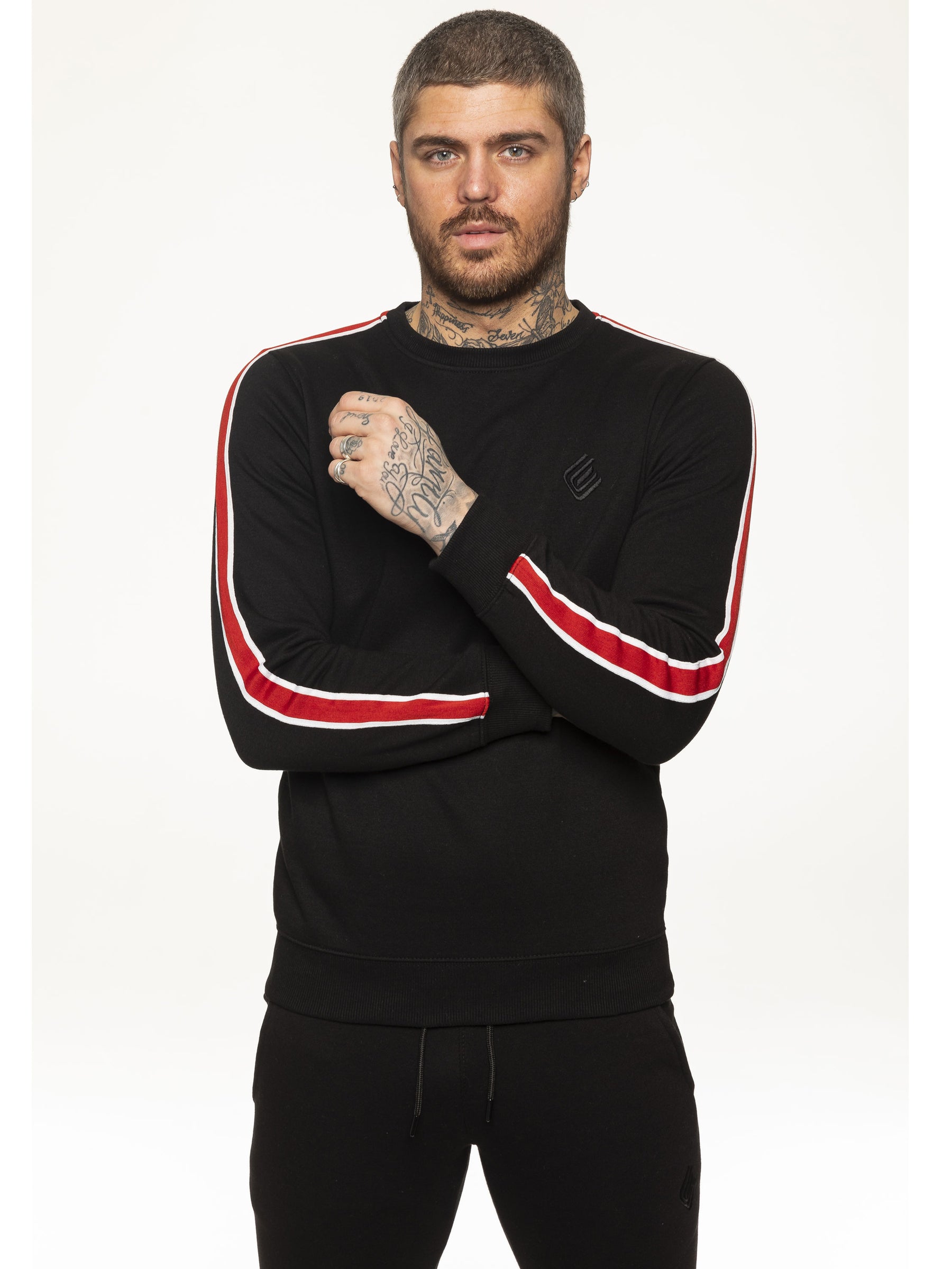 EZSW580 Mens Crew Neck Designer Sweatshirt | Enzo Designer Menswear ENZO RAWDENIM