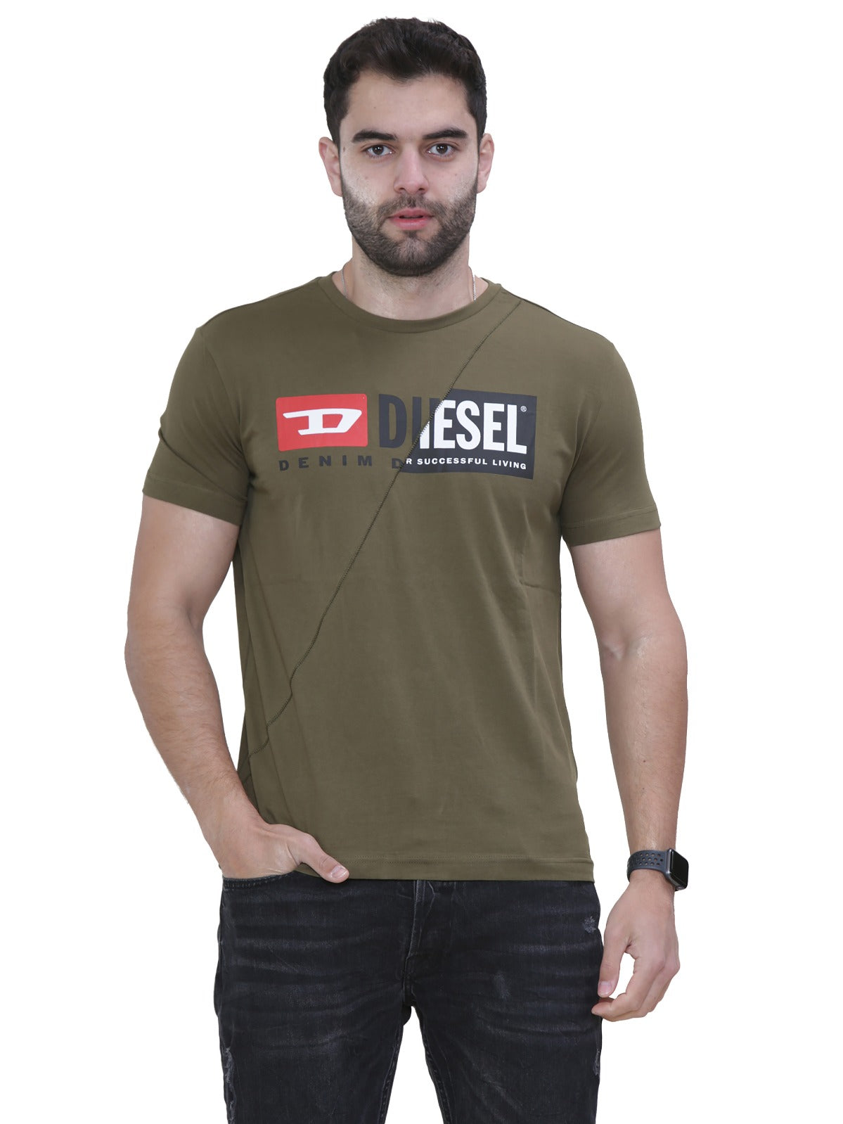 DIESEL CUTY Mens Short Sleeve Printed Deisel Cuty T-shirt DIESEL RAWDENIM