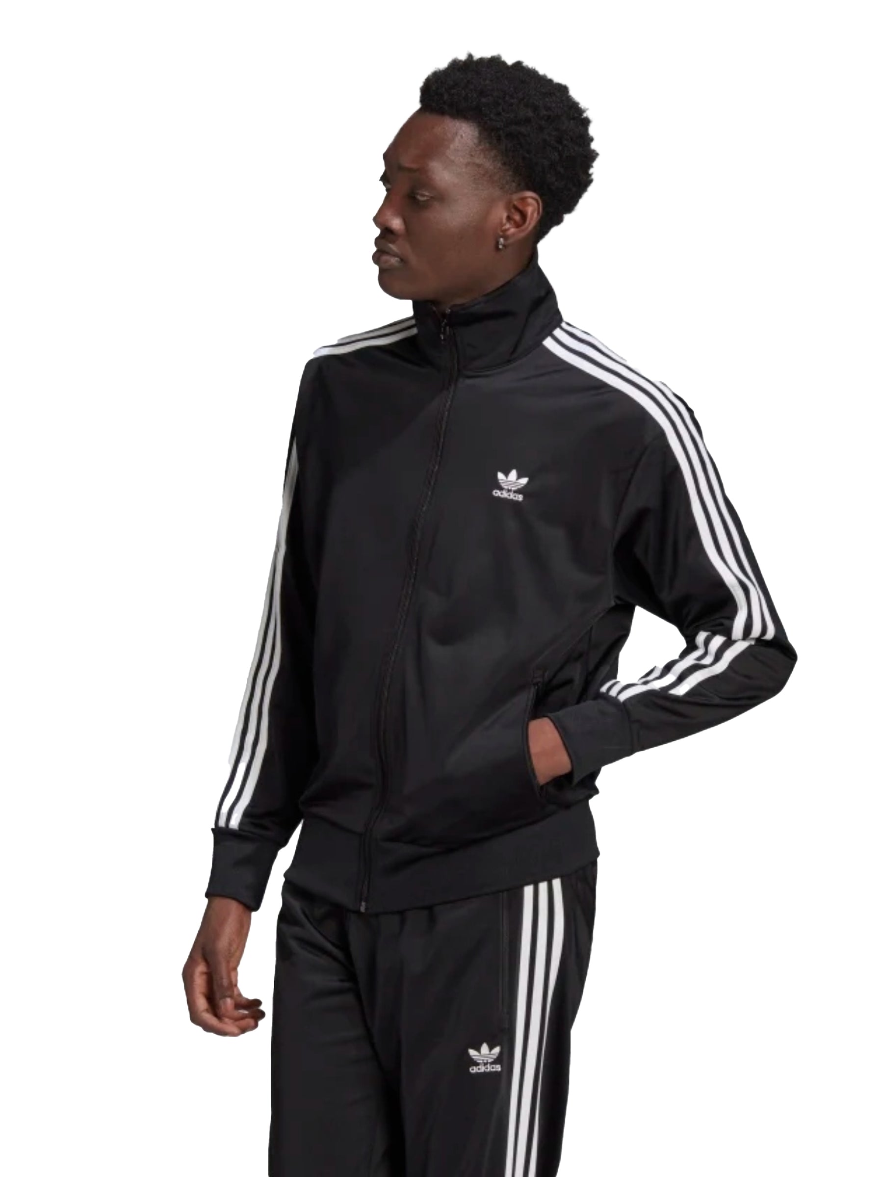 ADIDAS MENS FIREBIRD FT Adidas Mens Firebird 3 Strips Zip Up Full Tracksuit ADIDAS RAWDENIM