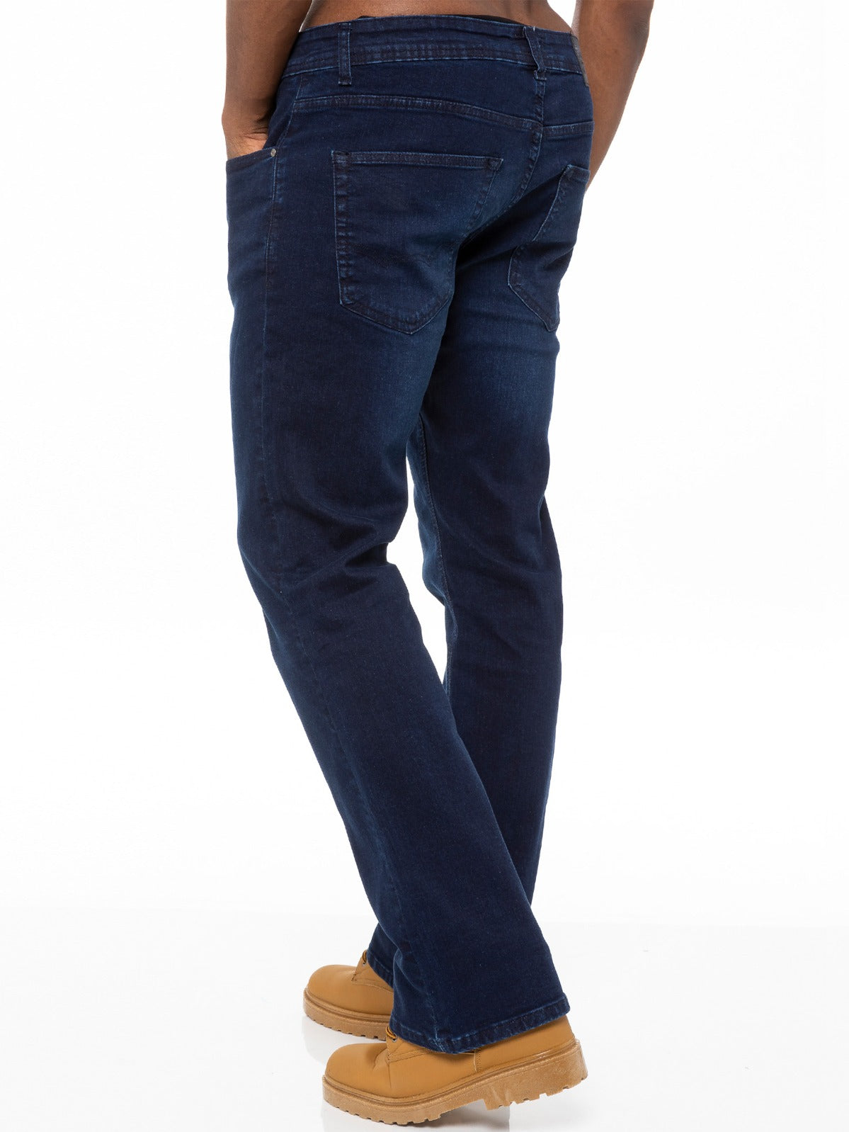 EZ401 Designer Mens Light Blue Bootcut Denim Jeans | Enzo Designer Menswear ENZO RAWDENIM