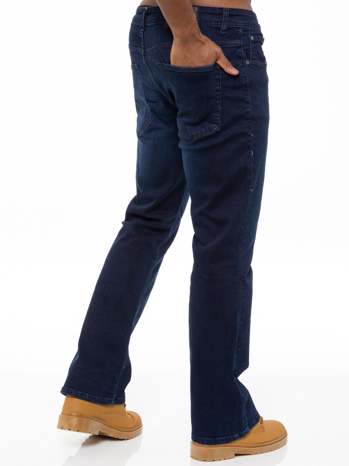 EZ401 Designer Mens Light Blue Bootcut Denim Jeans | Enzo Designer Menswear ENZO RAWDENIM