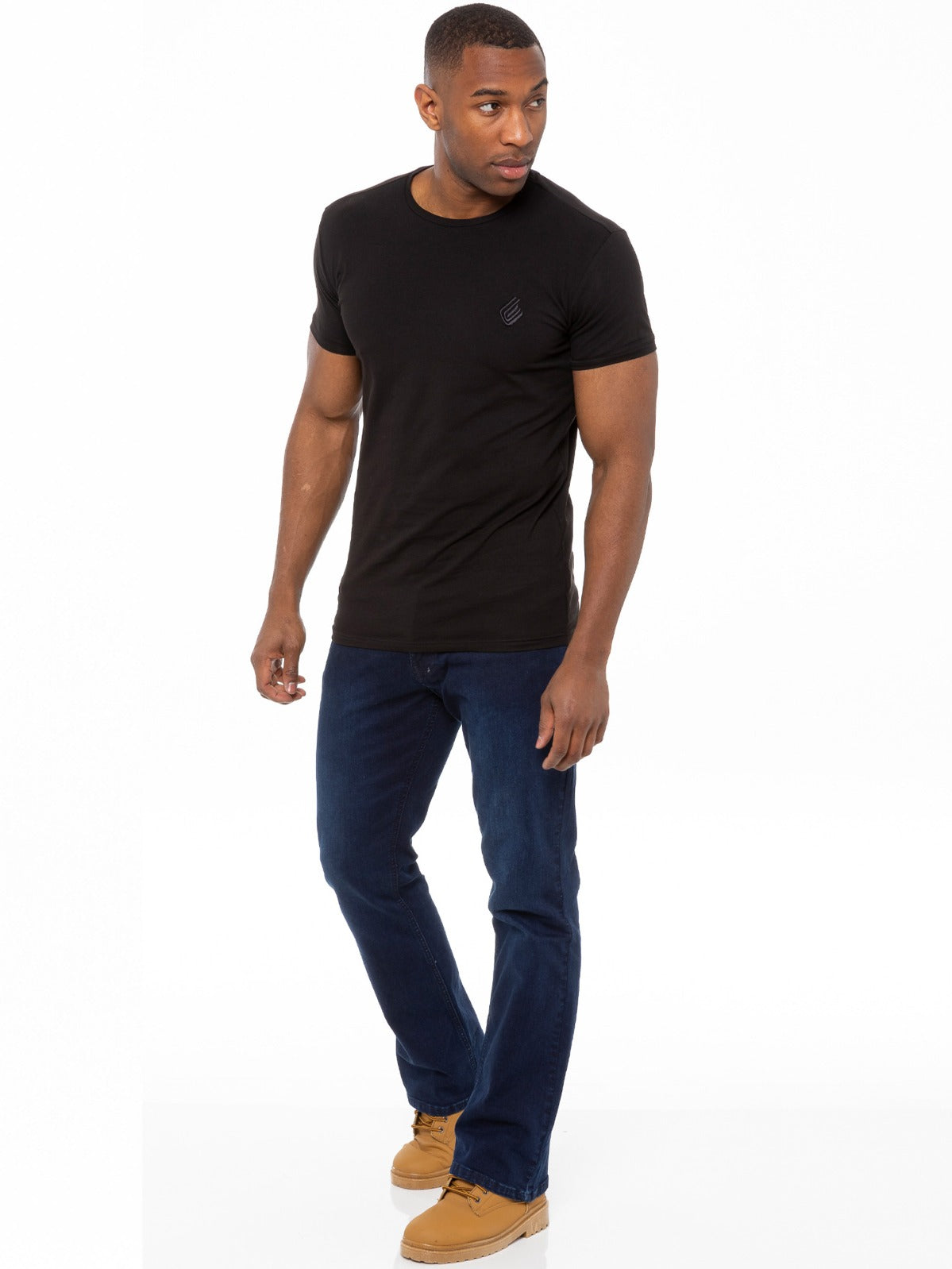 EZ401 Designer Mens Light Blue Bootcut Denim Jeans | Enzo Designer Menswear ENZO RAWDENIM