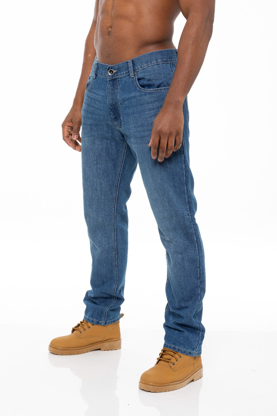 Enzo Mens Jeans Straight Leg Regular Fit Denim Trouser Pants All