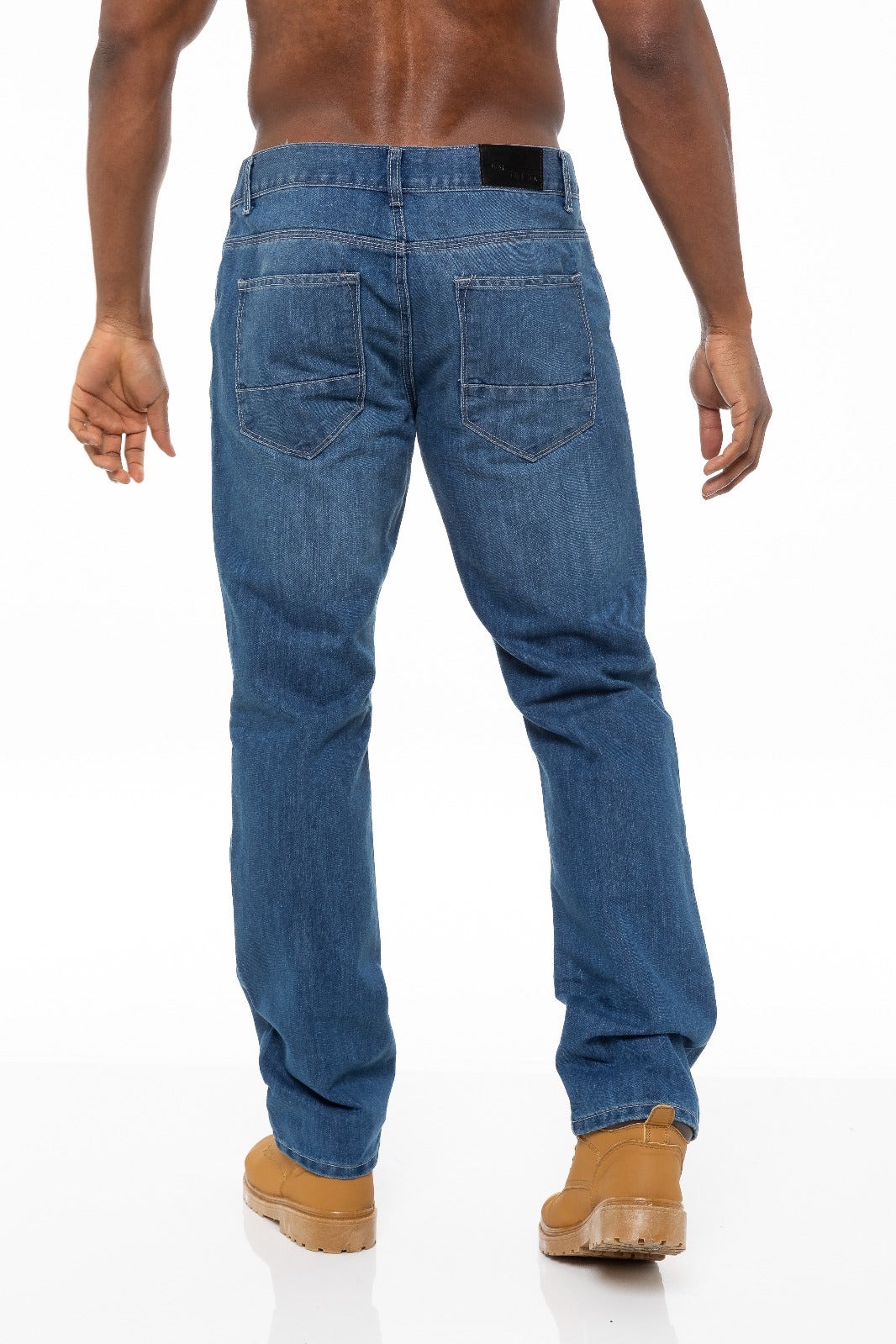 EZ408 Mens Regular Tapered Fit Enzo Designer Jeans ENZO RAWDENIM