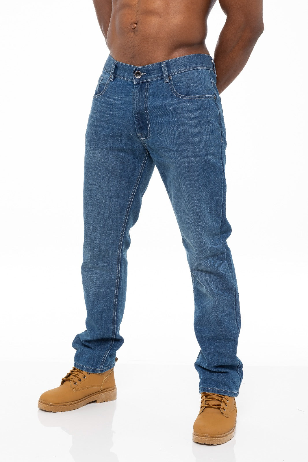 EZ408 Mens Regular Tapered Fit Enzo Designer Jeans ENZO RAWDENIM