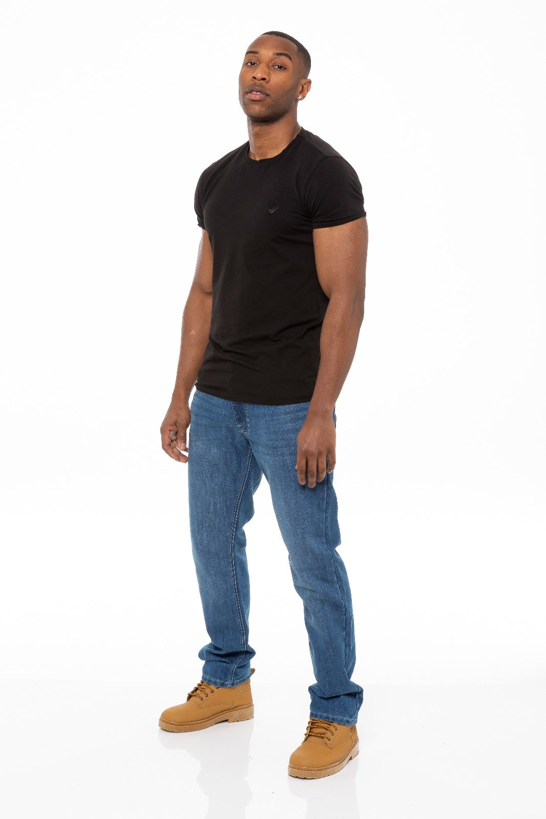 EZ408 Mens Regular Tapered Fit Enzo Designer Jeans ENZO RAWDENIM