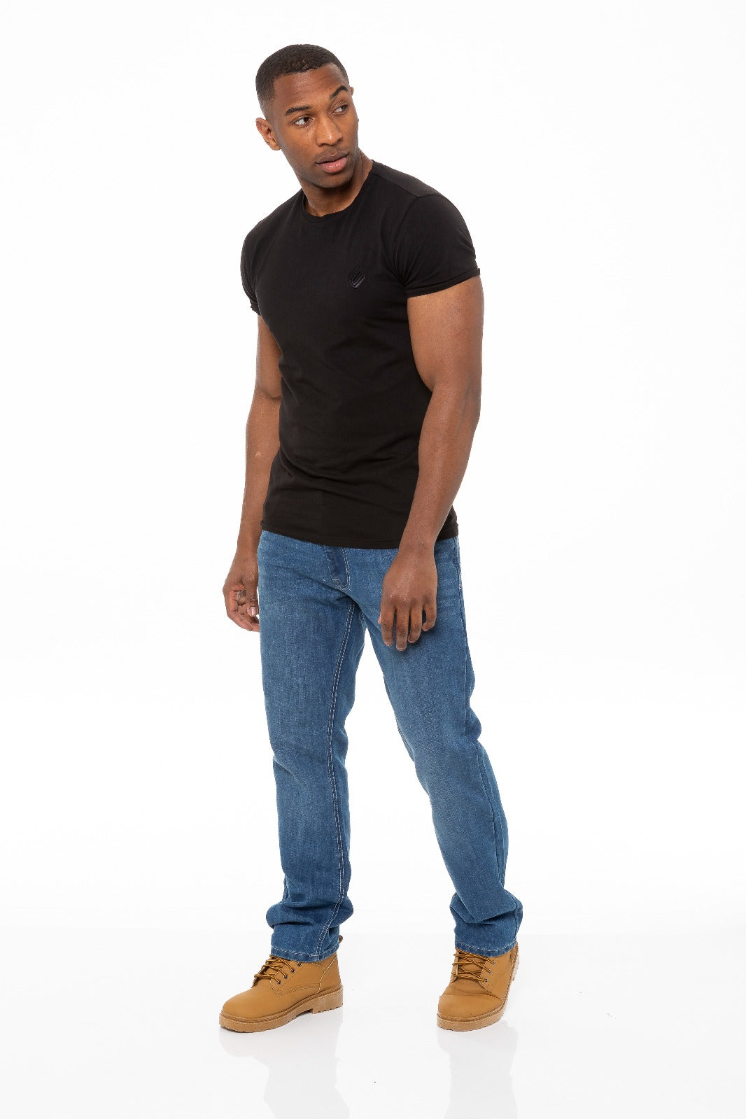 EZ408 Mens Regular Tapered Fit Enzo Designer Jeans ENZO RAWDENIM