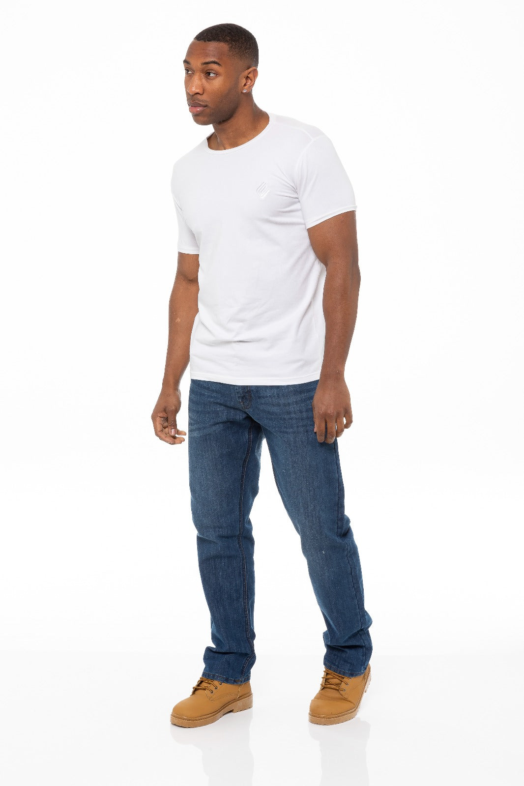 EZ408 Mens Regular Tapered Fit Enzo Designer Jeans ENZO RAWDENIM