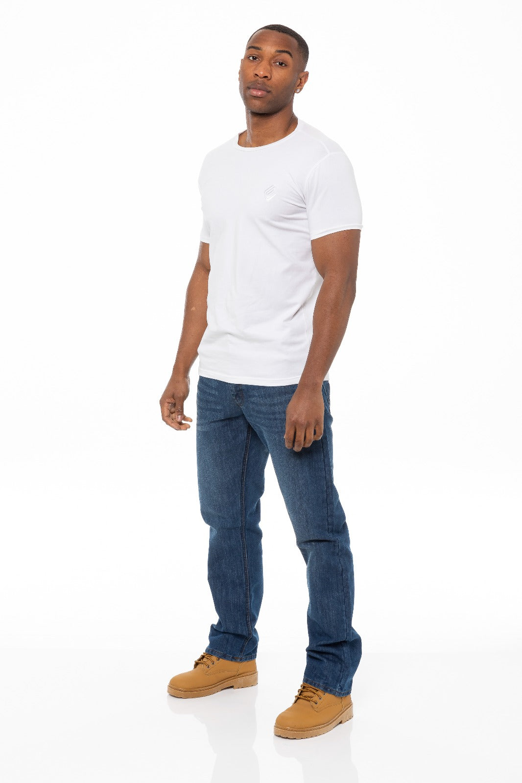 EZ408 Mens Regular Tapered Fit Enzo Designer Jeans ENZO RAWDENIM