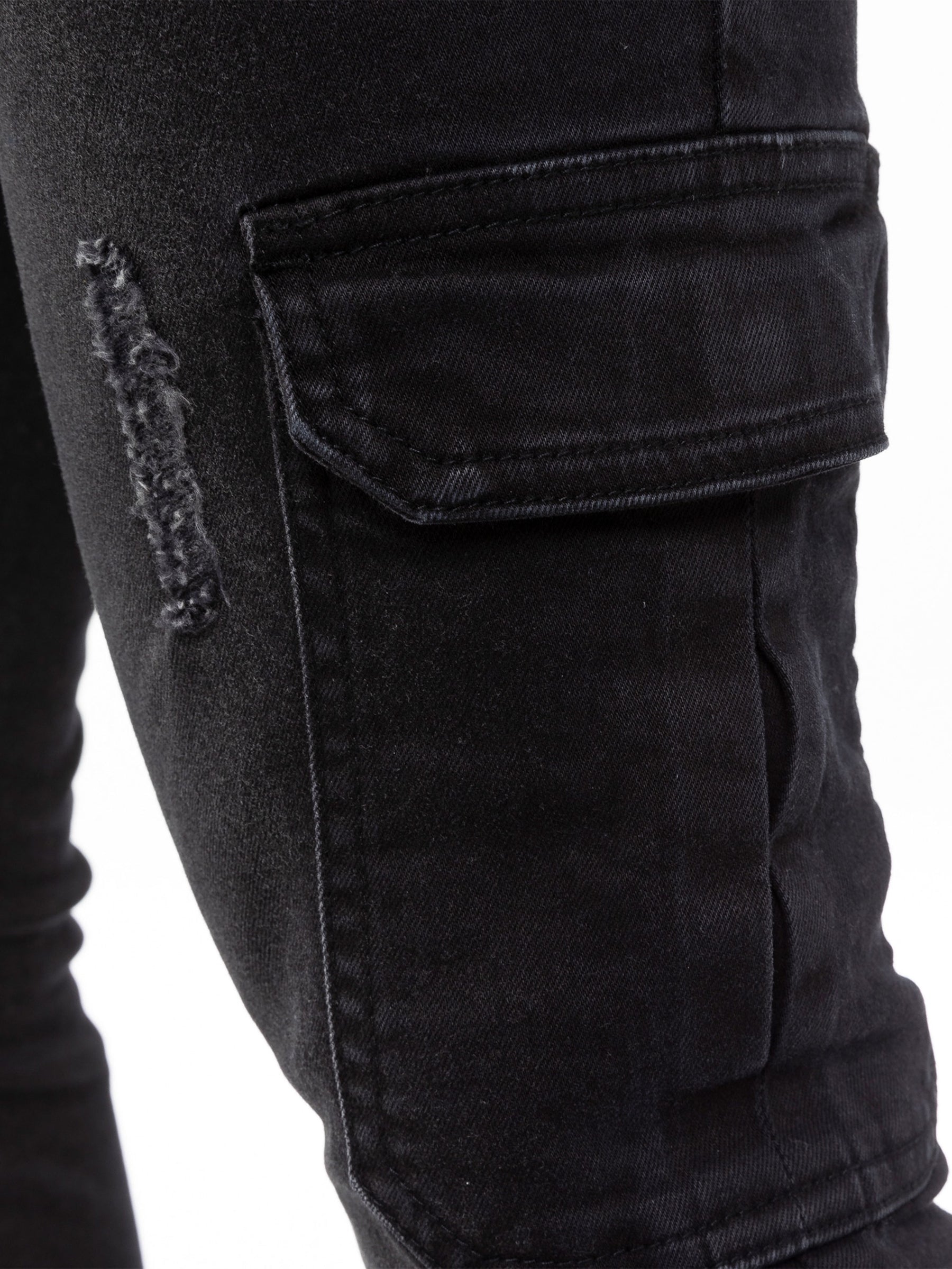 EZ411 Mens Skinny Stretch Distressed Denim Jeans | Enzo Designer Menswear ENZO RAWDENIM