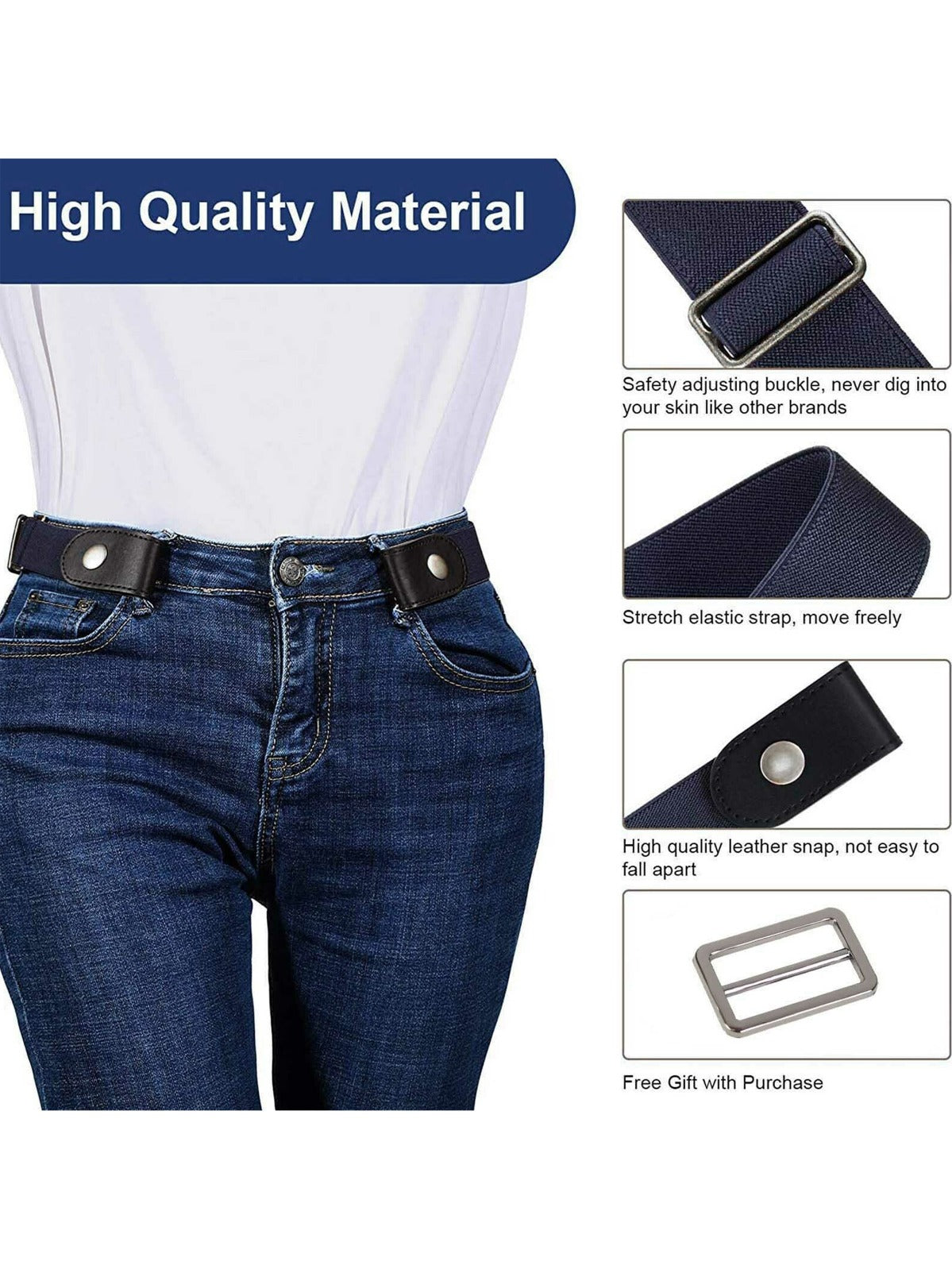 EZ BELTS 11 Accessories | Unisex Buckle Free Stretch Belts | Enzo Designer Menswear and Womenswear ENZO RAWDENIM