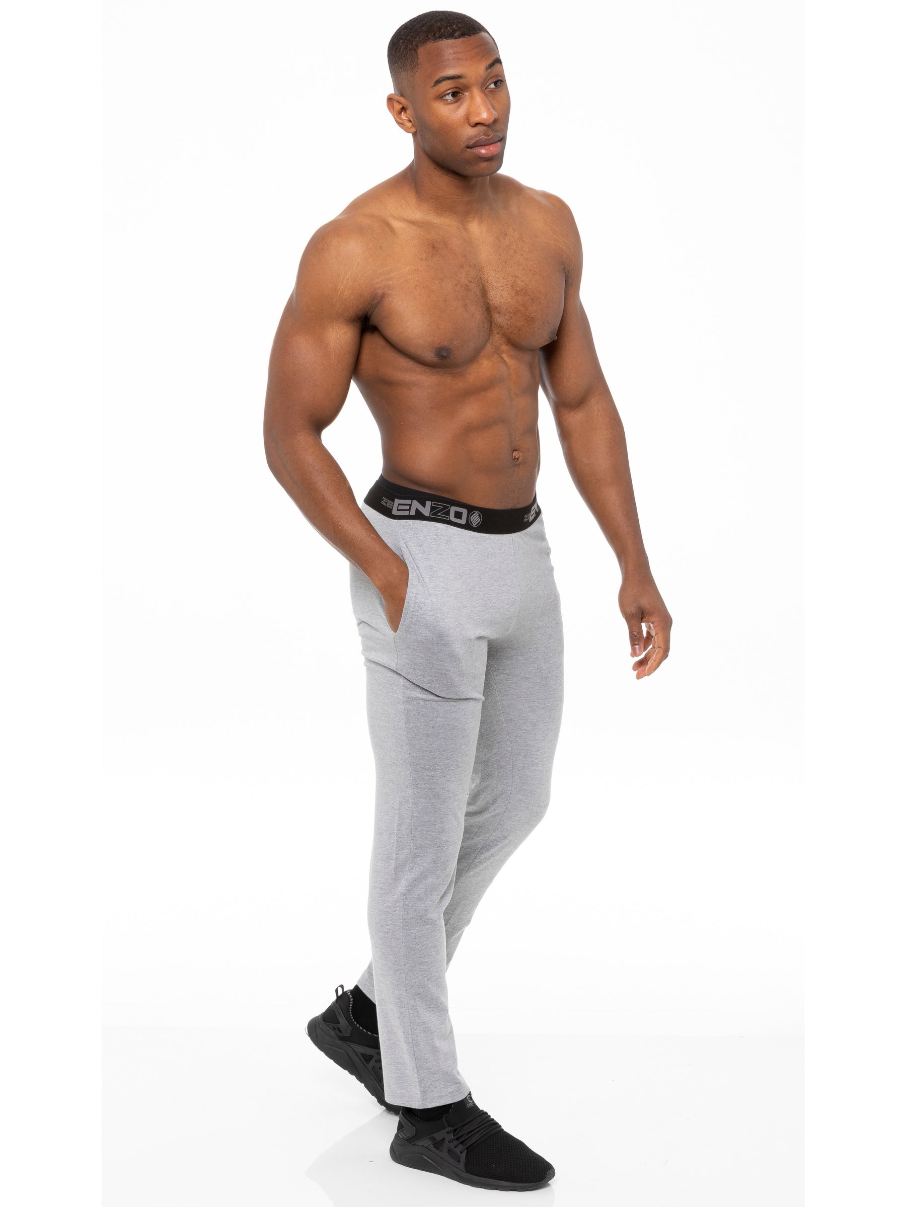 EZPL585 Mens Jacquard Waistline Lounge Pant Joggers | Enzo Designer Menswear ENZO RAWDENIM