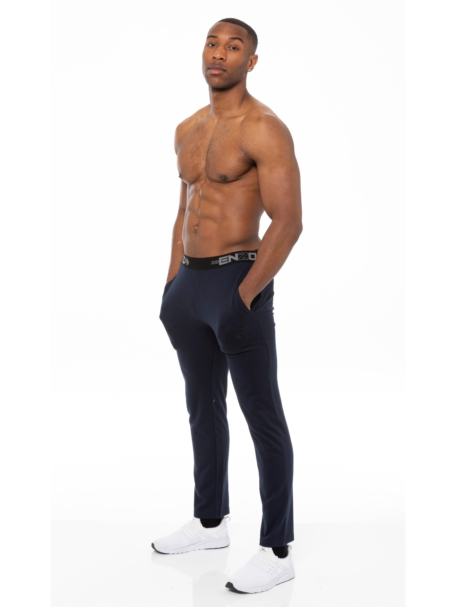 EZPL585 Mens Jacquard Waistline Lounge Pant Joggers | Enzo Designer Menswear ENZO RAWDENIM