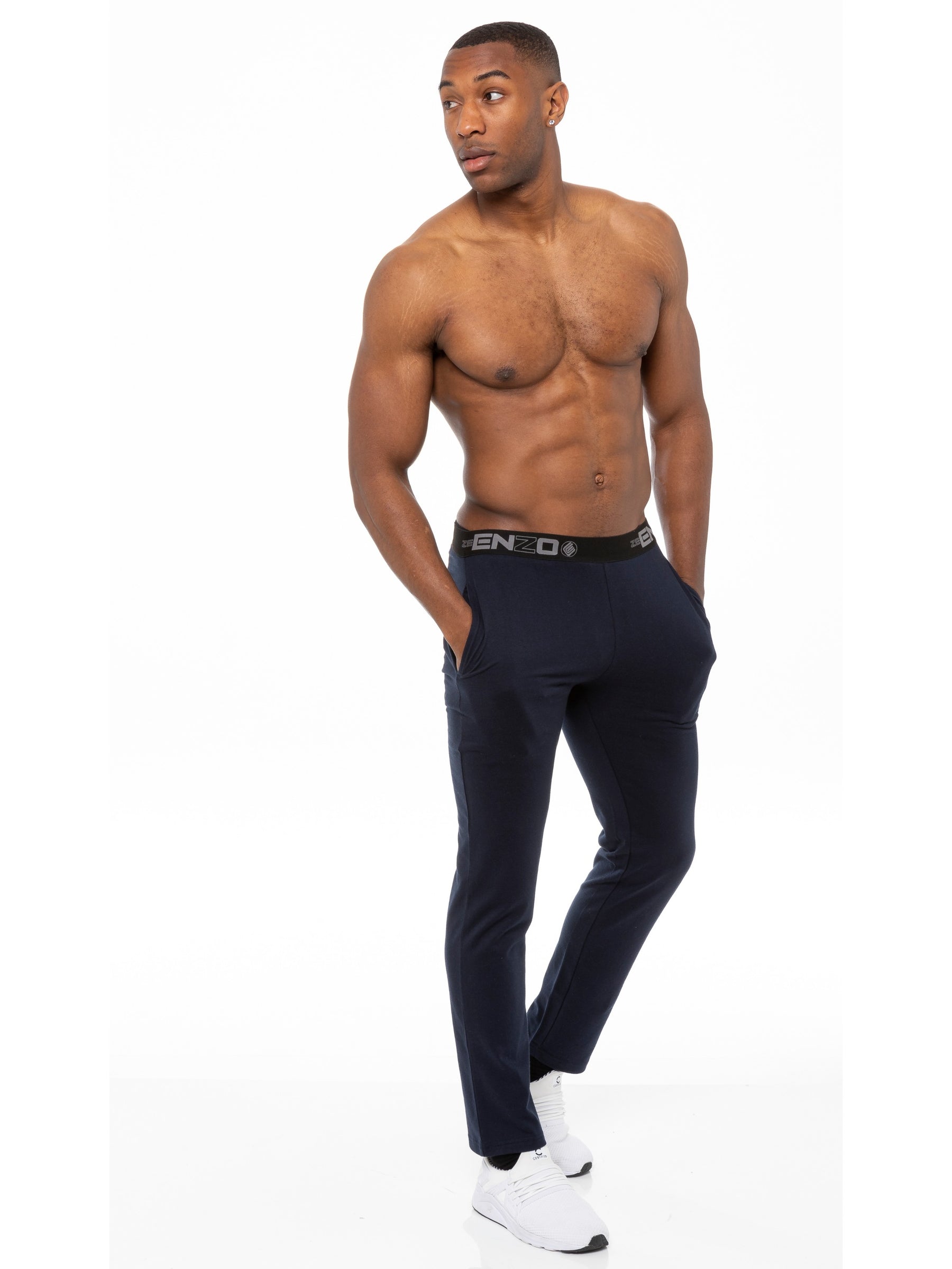 EZPL585 Mens Jacquard Waistline Lounge Pant Joggers | Enzo Designer Menswear ENZO RAWDENIM