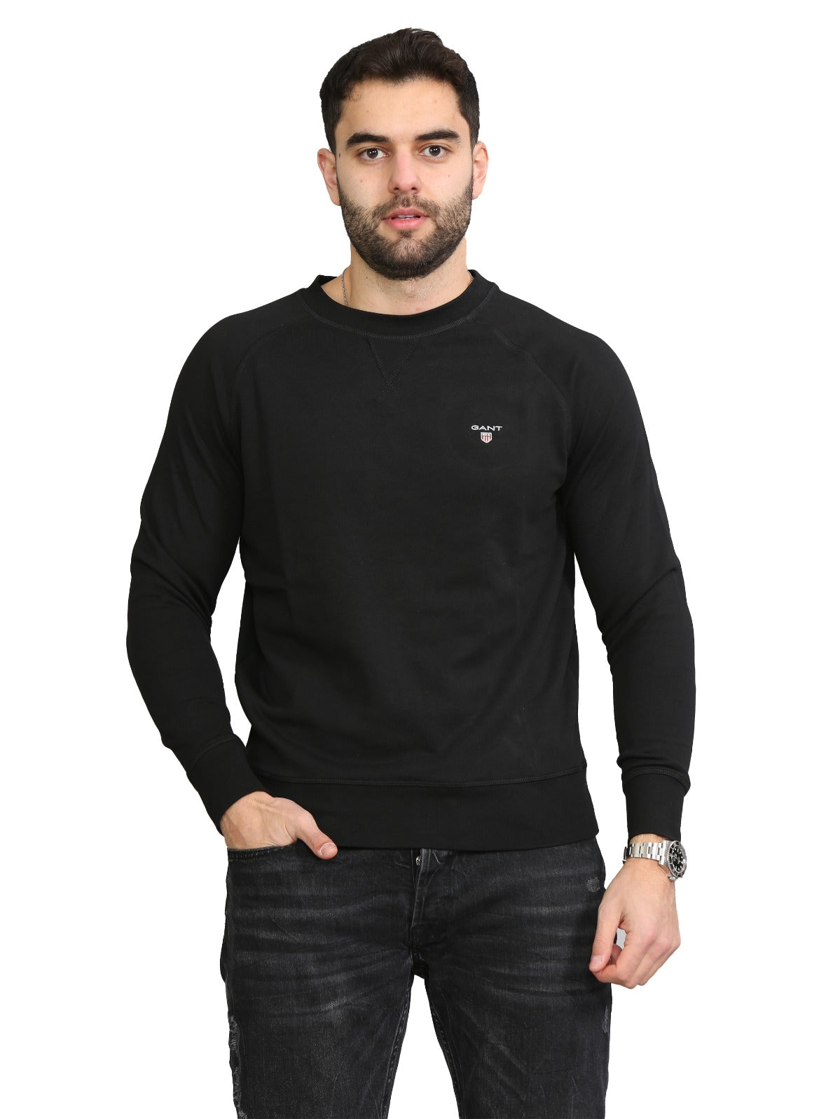 GANT_ORIGINAL Gant Mens Crew Neck Pullover Sweatshirt S-2XL GANT RAWDENIM