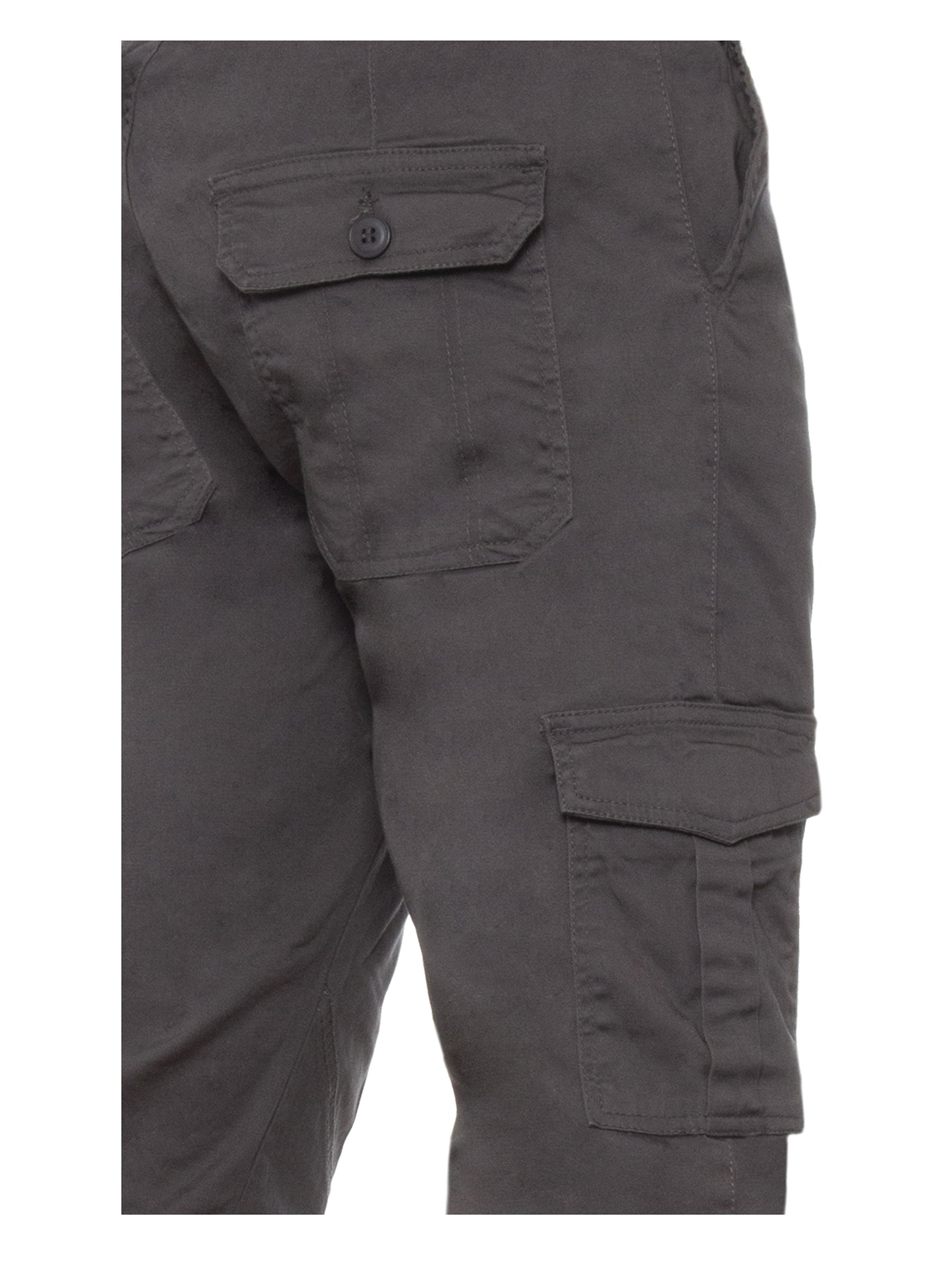 EZ413 Mens Cuffed Combat Basic Jeans | Enzo Designer Menswear ENZO RAWDENIM