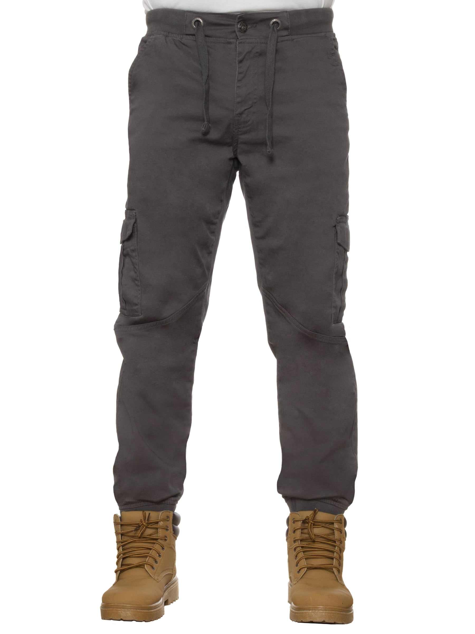 EZ413 Mens Cuffed Combat Basic Jeans | Enzo Designer Menswear ENZO RAWDENIM