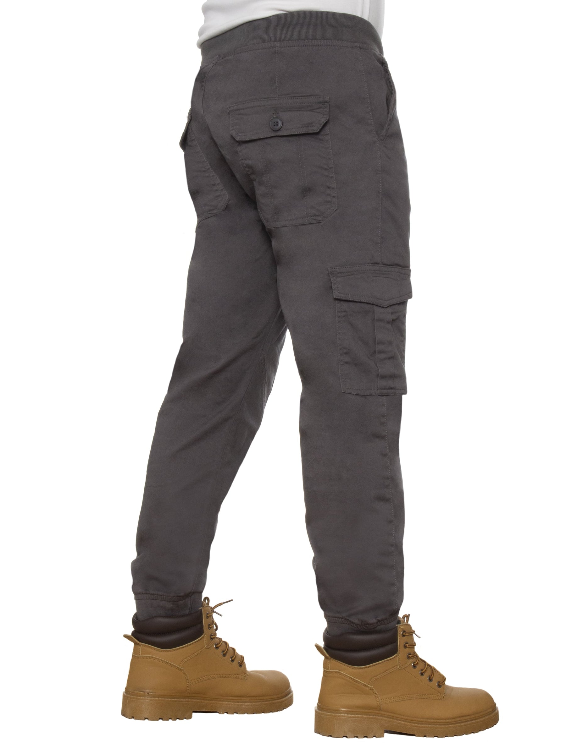 EZ413 Mens Cuffed Combat Basic Jeans | Enzo Designer Menswear ENZO RAWDENIM