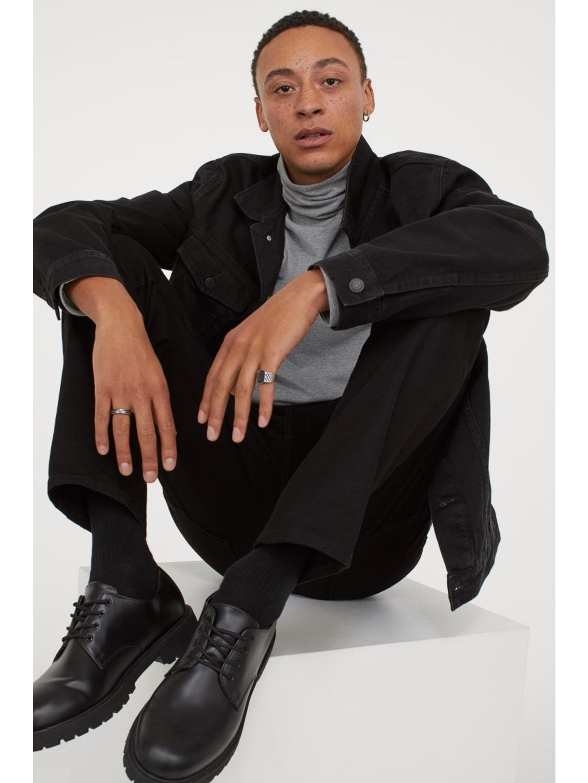 HM JACKET Mens Casual Cotton Button Up Denim Jacket GUEST BRAND RAWDENIM