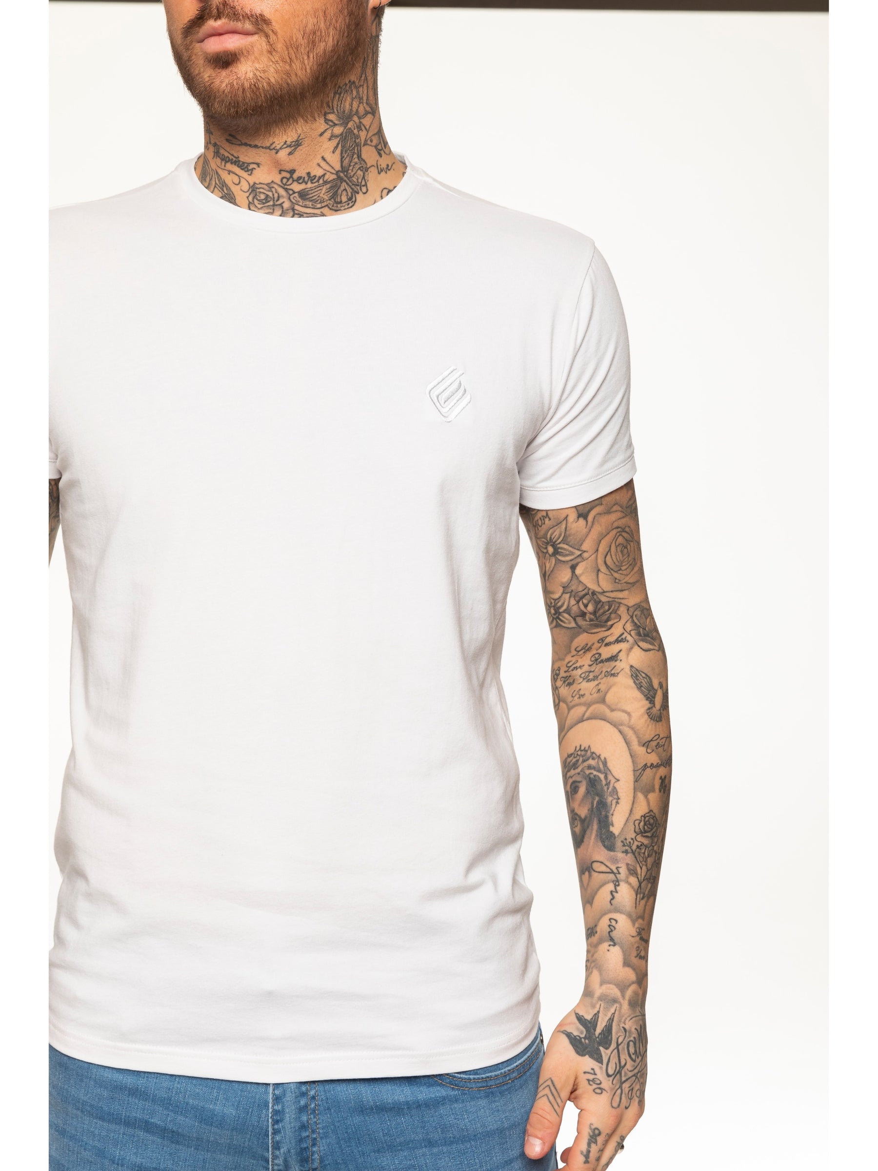EZTS581 Enzo Mens Slim Fit Stretch Muscle T-Shirt ENZO RAWDENIM