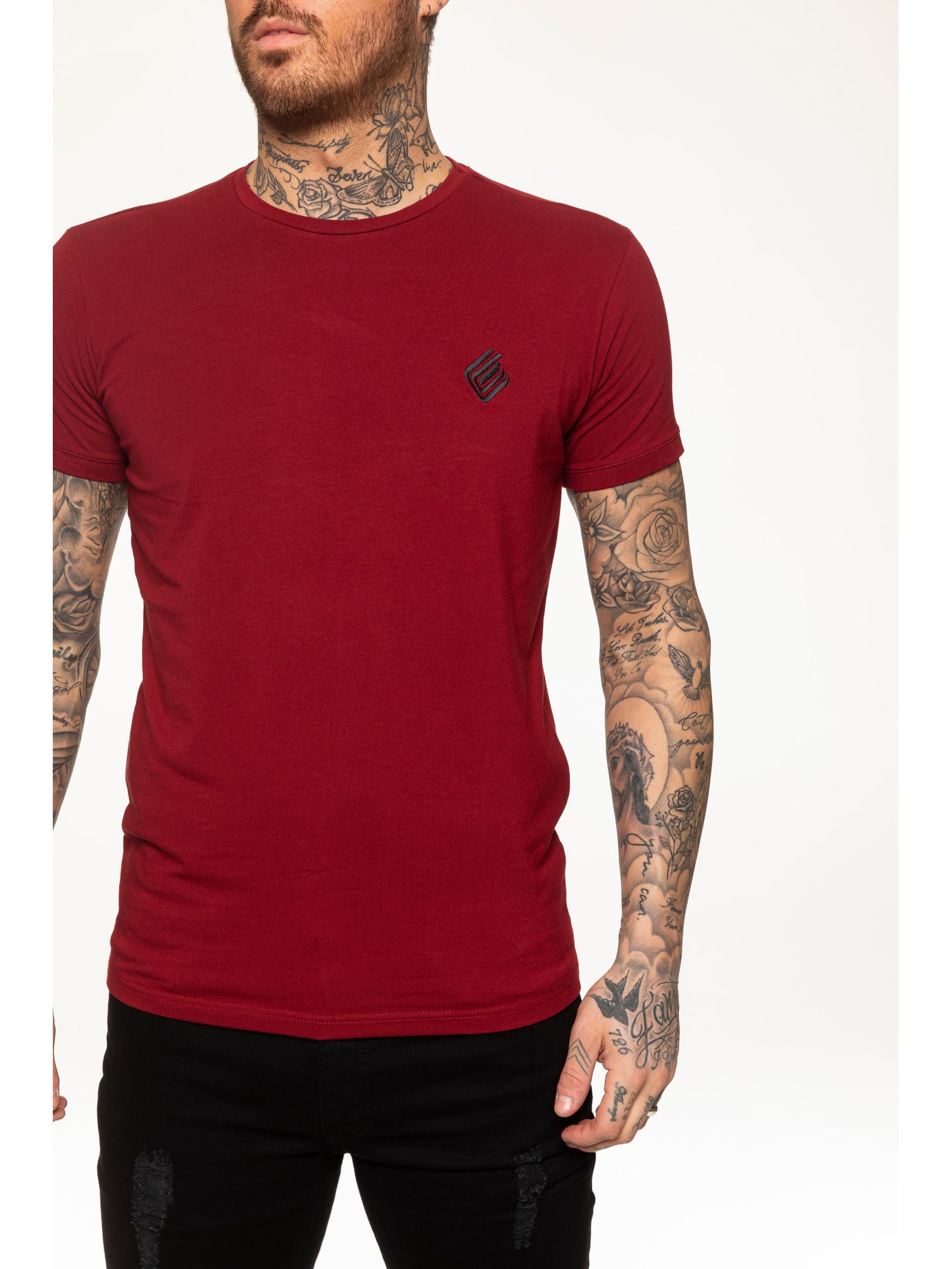 EZTS581 Enzo Mens Slim Fit Stretch Muscle T-Shirt ENZO RAWDENIM