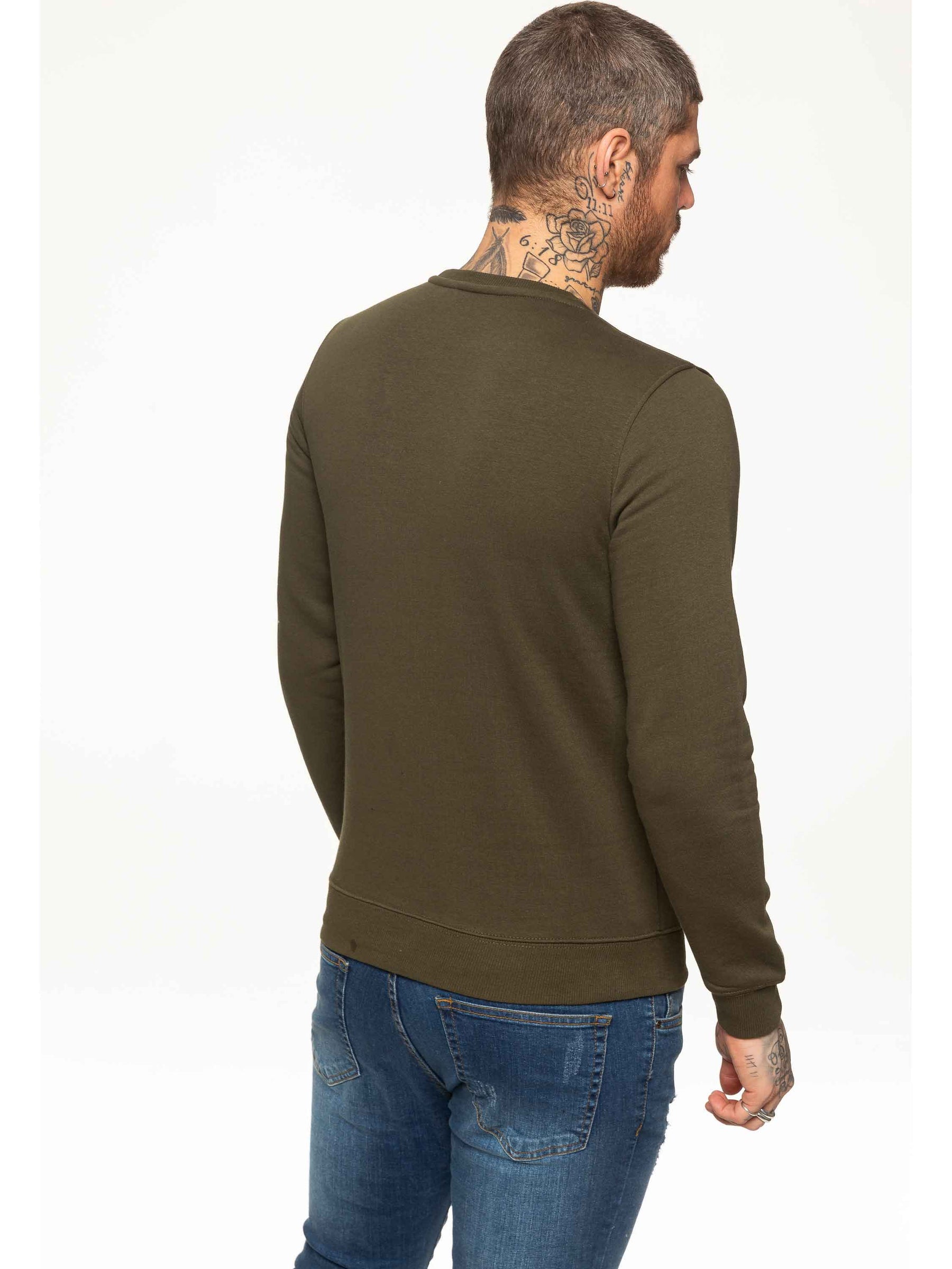 SWT055 BBH Mens Plain Sweatshirt Crew Neck Jersey Fleece | Bound By Honour Bound By Honour RAWDENIM