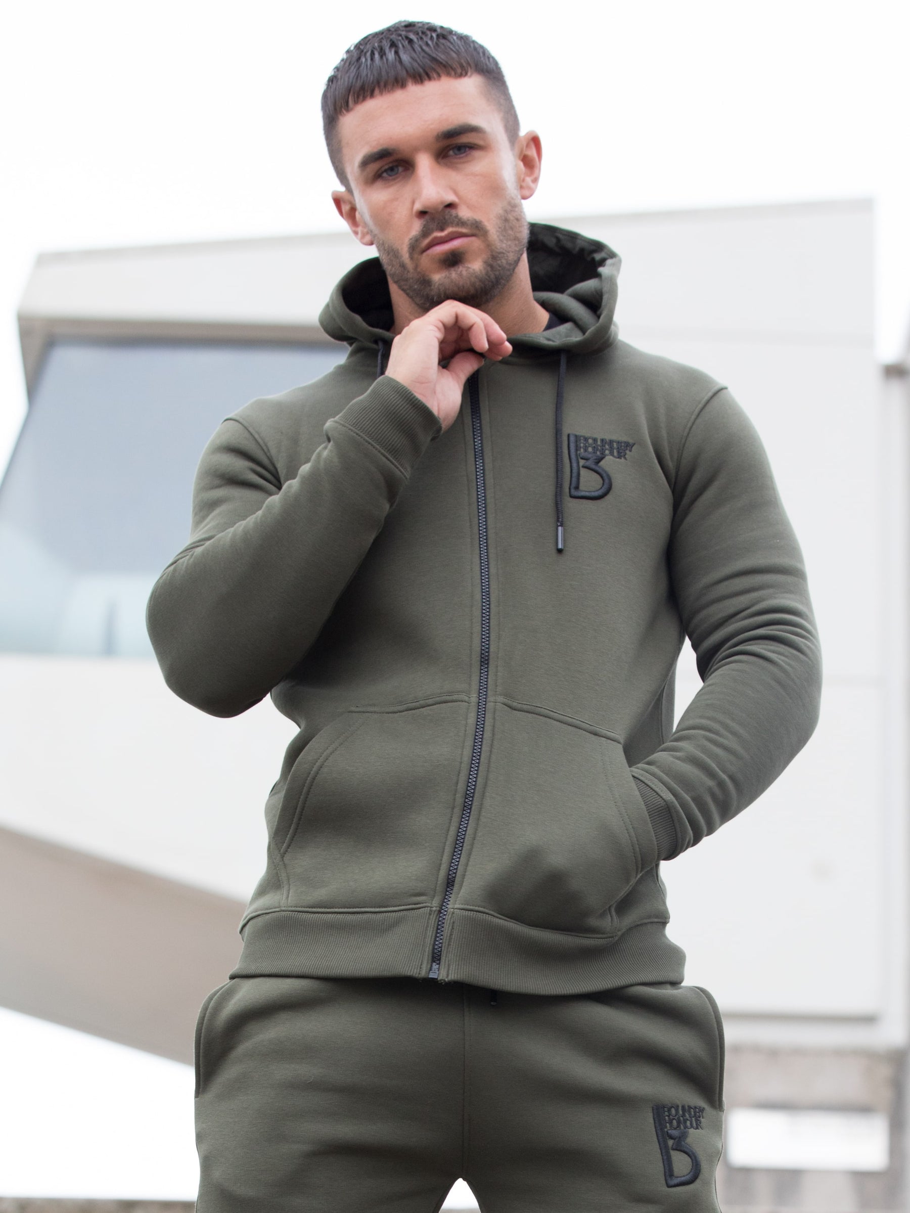 BHD01 SCALE Scale Zipped Tracksuit Hood | Bound By Honour Bound By Honour RAWDENIM