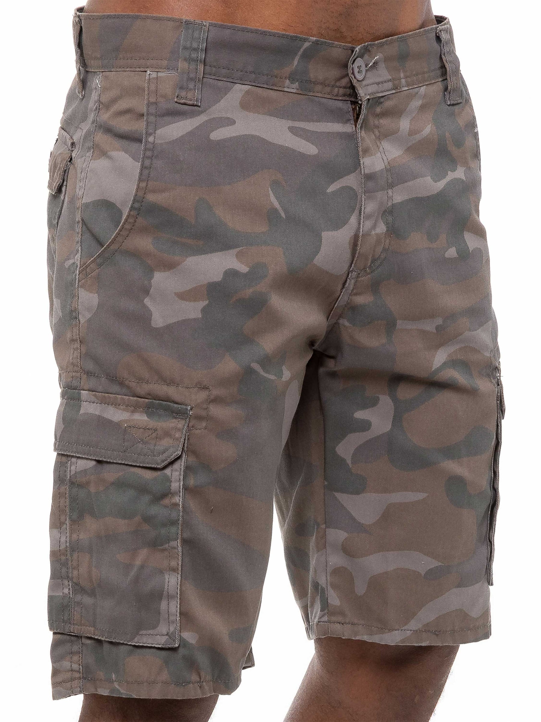 KZS116 Kruze | Mens Cargo Casual Combat Camo Shorts KRUZE RAWDENIM