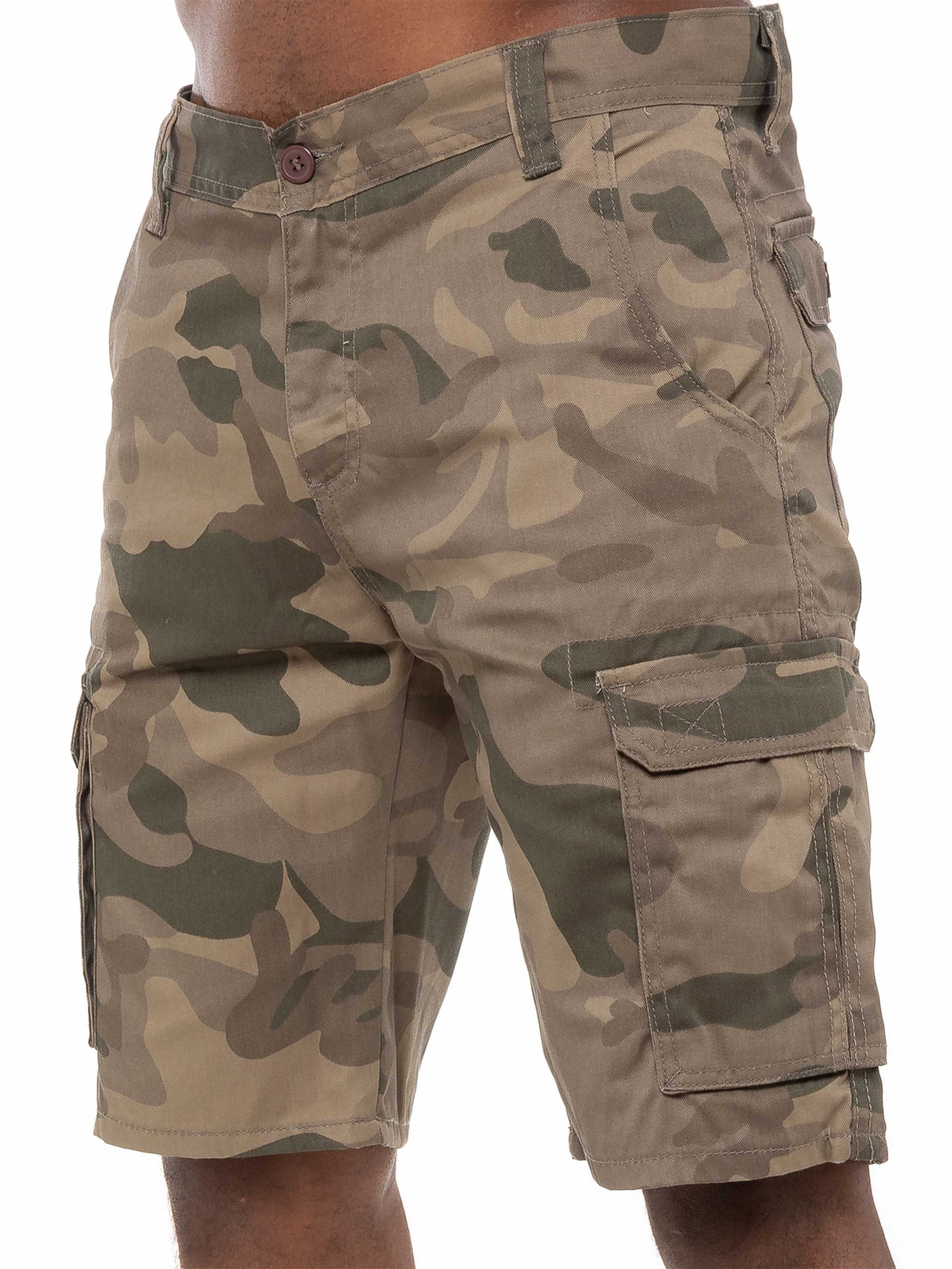 KZS116 Kruze | Mens Cargo Casual Combat Camo Shorts KRUZE RAWDENIM