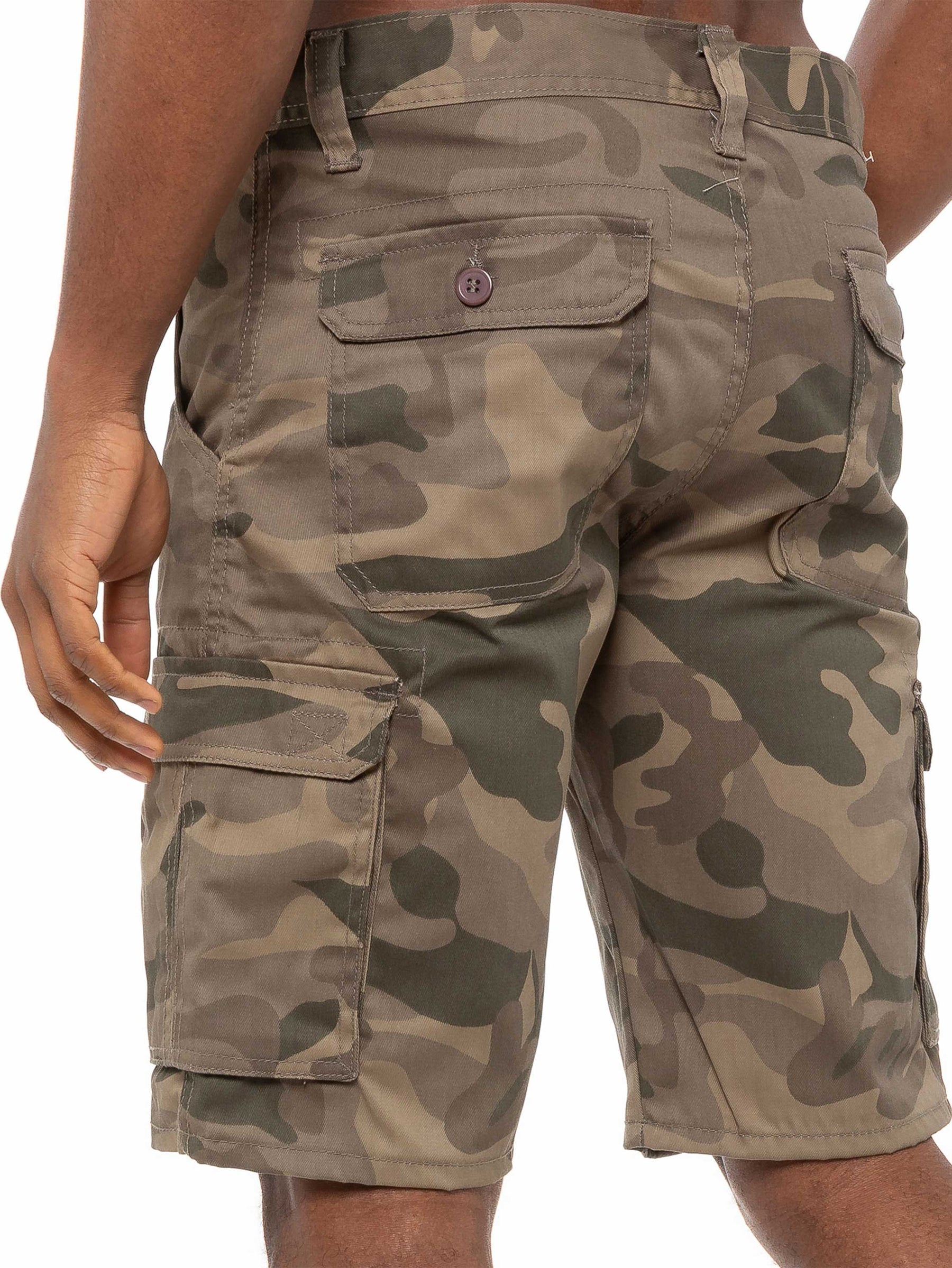 KZS116 Kruze | Mens Cargo Casual Combat Camo Shorts KRUZE RAWDENIM