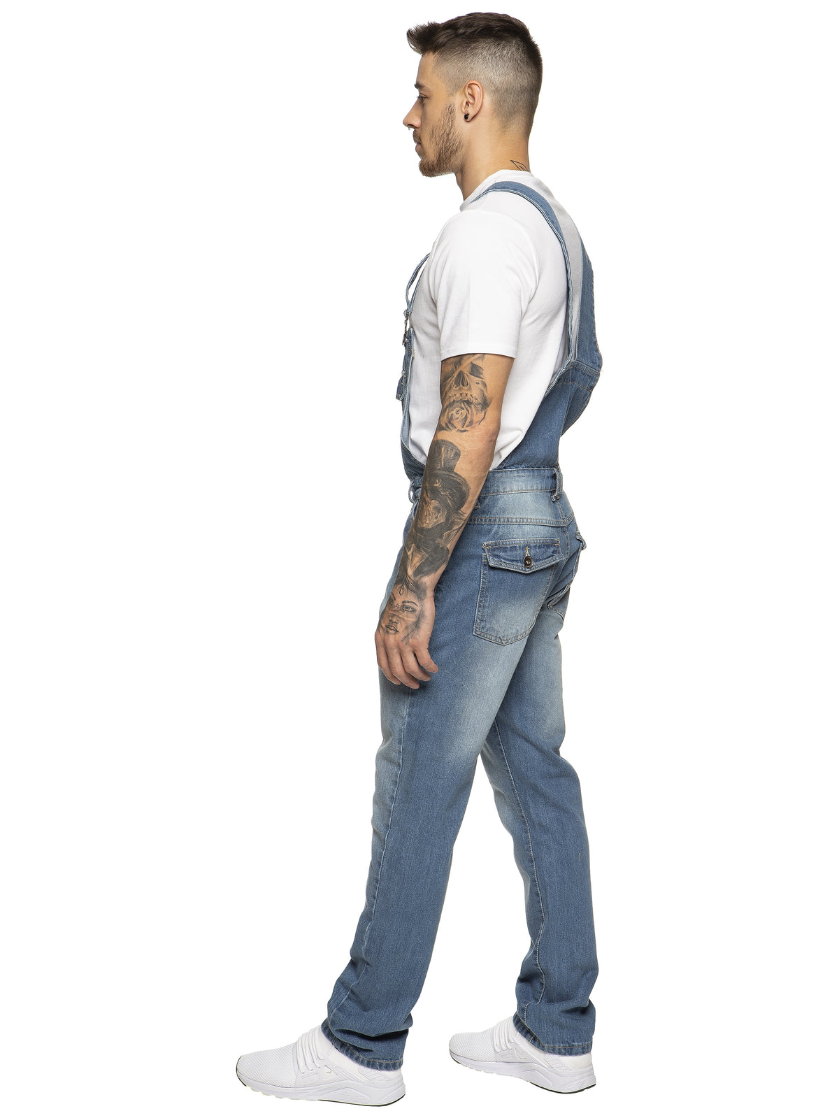 EZD390 Enzo | Designer Mens Fashionable Denim Overall Dungarees | Enzo Designer Menswear ENZO RAWDENIM