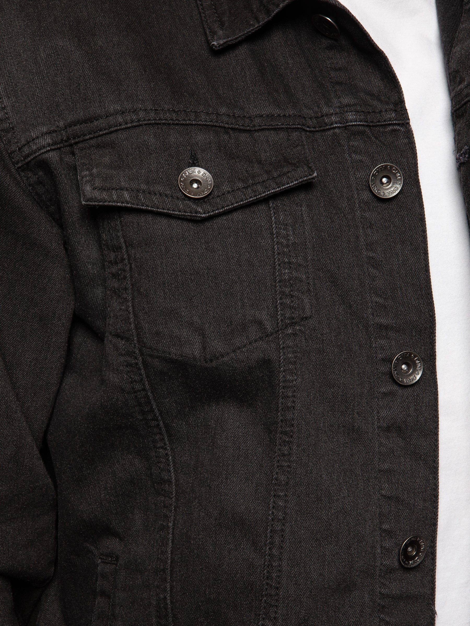 EZJ391 Black Mens Enzo Denim Designer Jacket - Black | Enzo Designer Menswear ENZO RAWDENIM