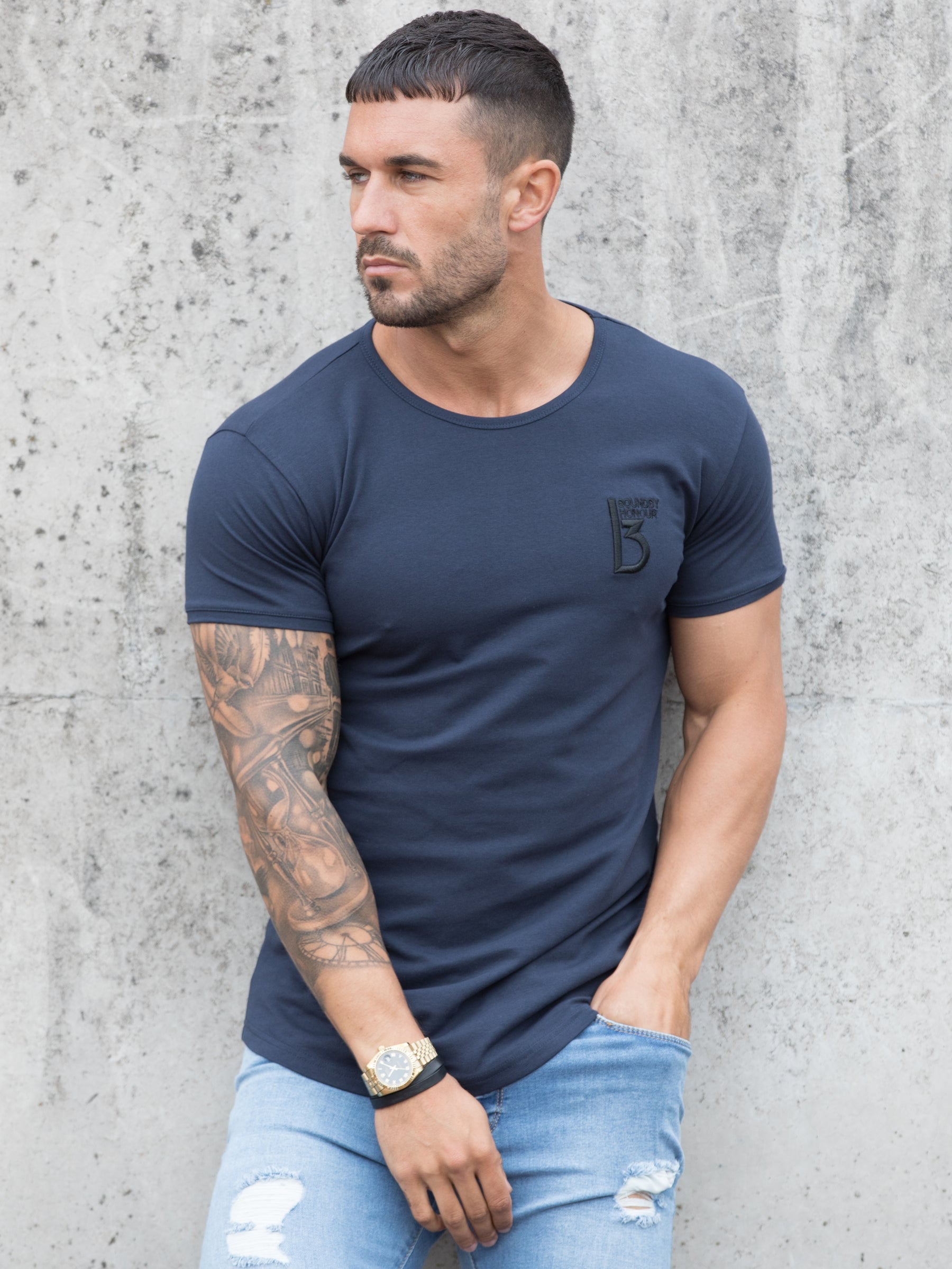 BST24 Clearance | BBH Men's Branded Short Sleeve Athletic T-shirt | Bound By Honour Bound By Honour RAWDENIM