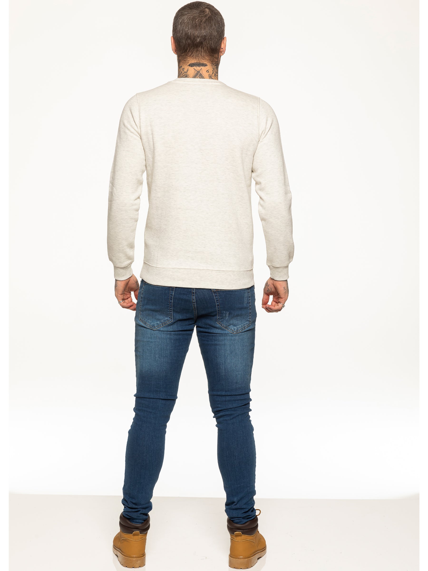 SWT055 BBH Mens Plain Sweatshirt Crew Neck Jersey Fleece | Bound By Honour Bound By Honour RAWDENIM