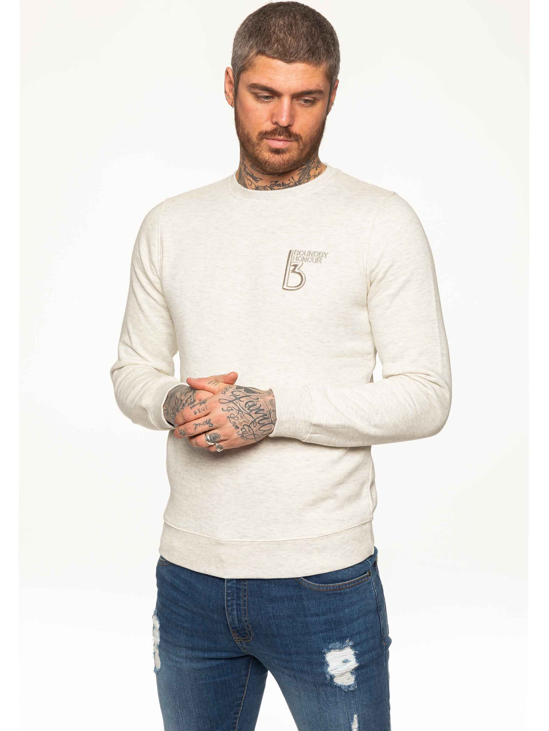 SWT055 BBH Mens Plain Sweatshirt Crew Neck Jersey Fleece | Bound By Honour Bound By Honour RAWDENIM