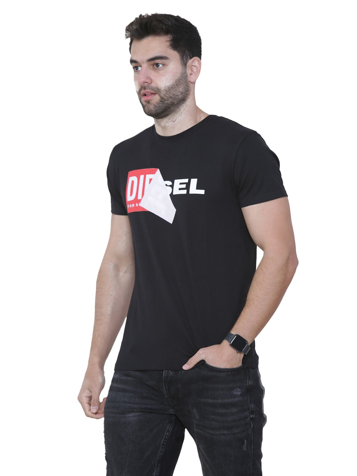 DIESEL QA Diesel Mens Double Logo Short Sleeve T Shirt | T-Diego QA DIESEL RAWDENIM