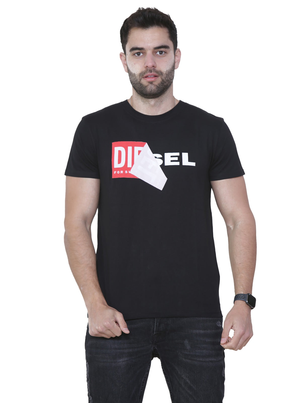 DIESEL QA Diesel Mens Double Logo Short Sleeve T Shirt | T-Diego QA DIESEL RAWDENIM