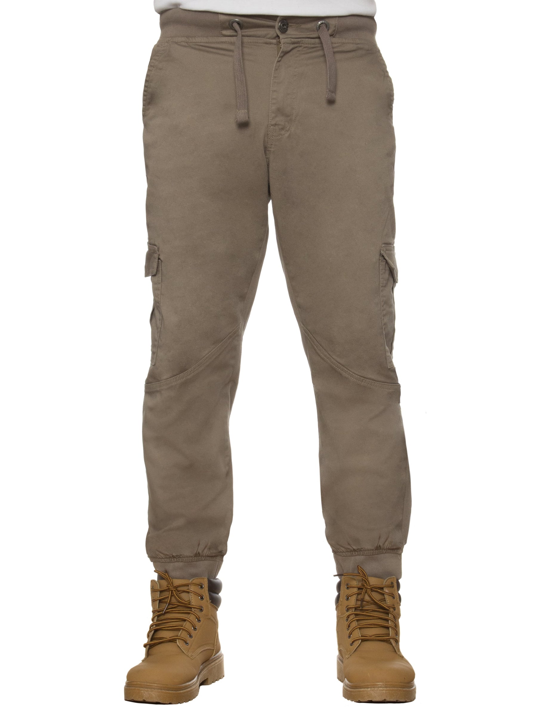 EZ413 Mens Cuffed Combat Basic Jeans | Enzo Designer Menswear ENZO RAWDENIM