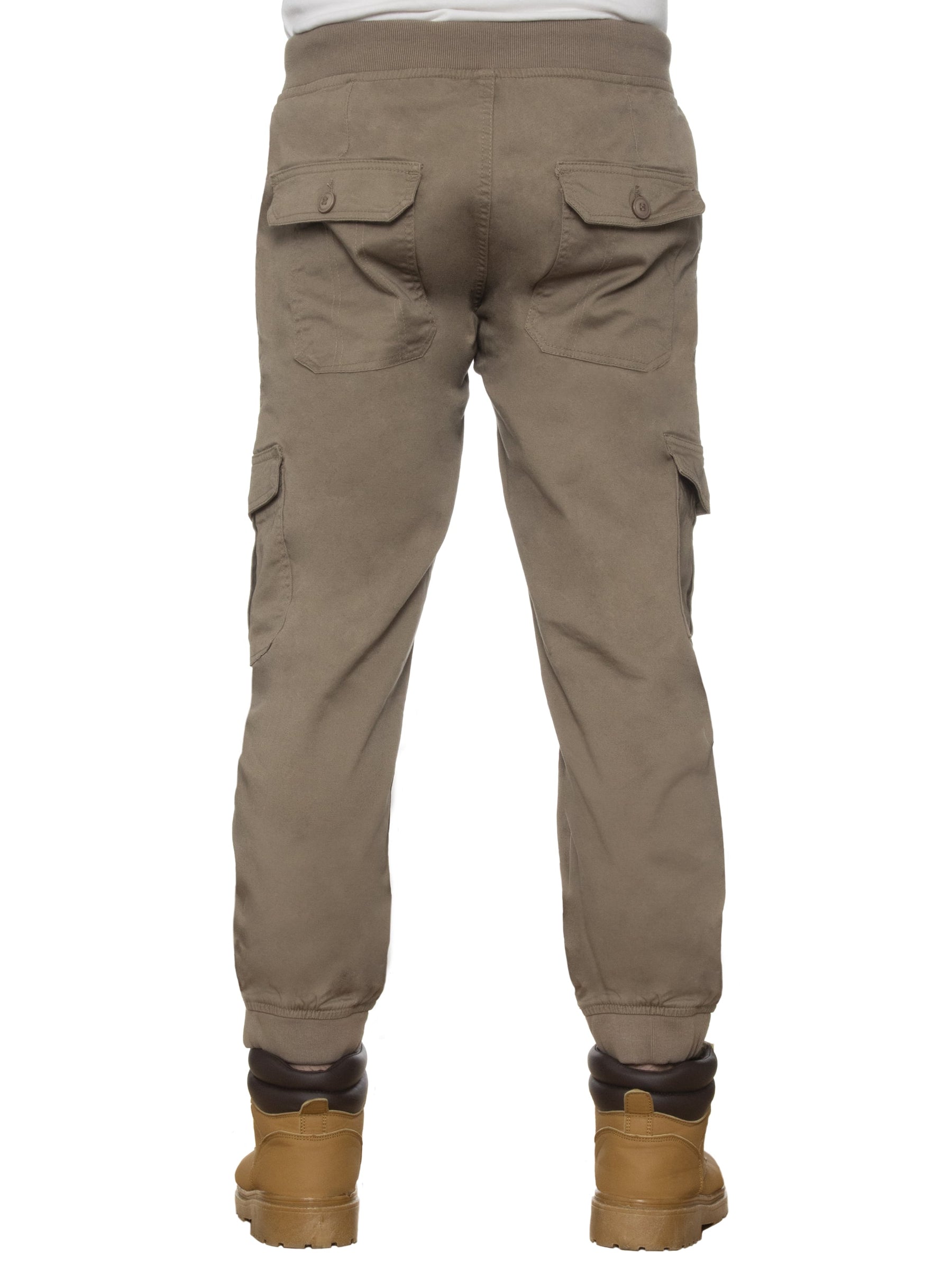 EZ413 Mens Cuffed Combat Basic Jeans | Enzo Designer Menswear ENZO RAWDENIM