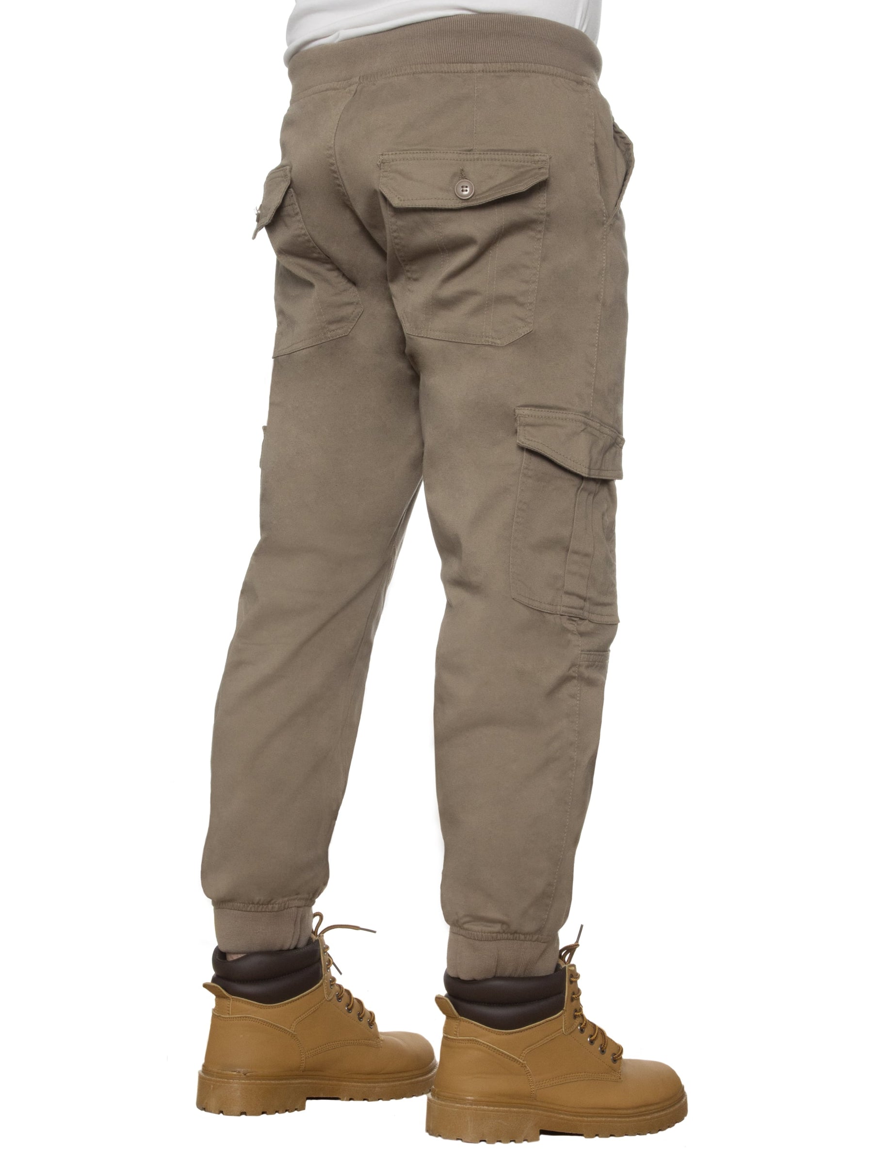 EZ413 Mens Cuffed Combat Basic Jeans | Enzo Designer Menswear ENZO RAWDENIM