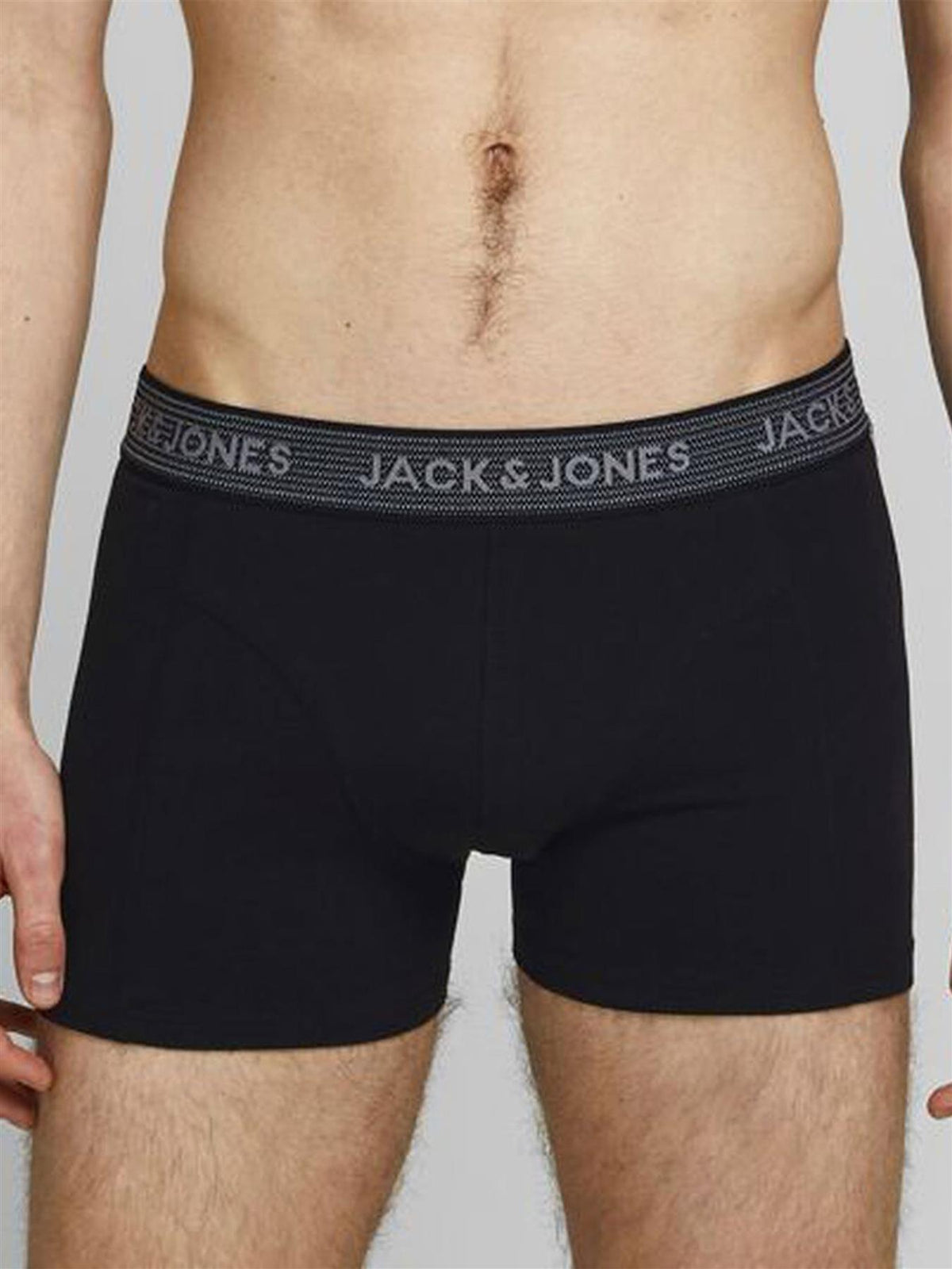 12127816 Mens Basic Jack and Jones Jaquard Waistband Boxer Trunks 3 Pack JACK AND JONES RAWDENIM