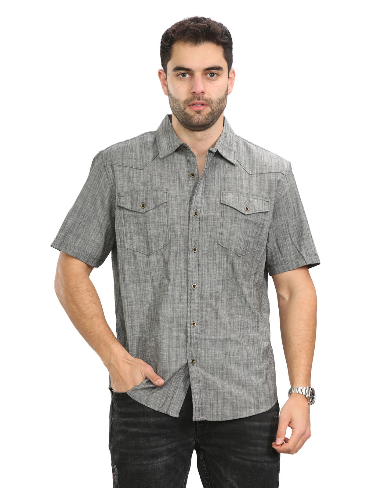 WRAN SHORT SLEEVE Wrangler Mens Short Sleeve Shirts WRANGLER RAWDENIM