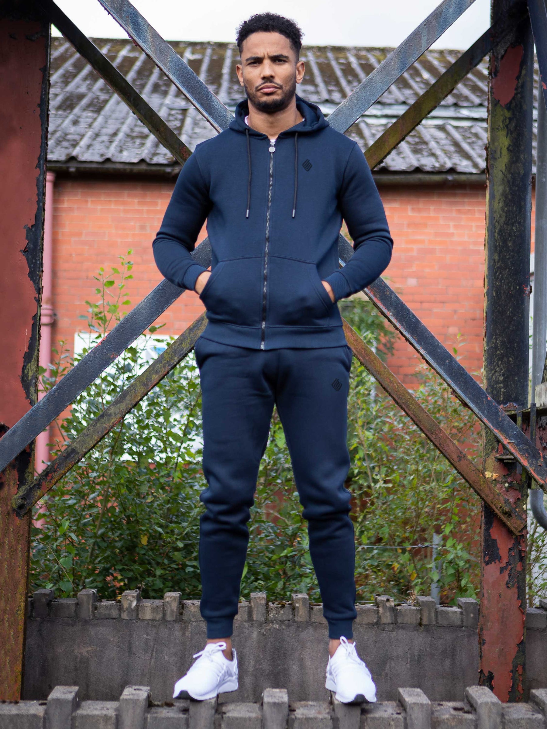 EZHD577 Mens Zip Up Hooded Fleece Tracksuit Top | Enzo Designer Menswear ENZO RAWDENIM