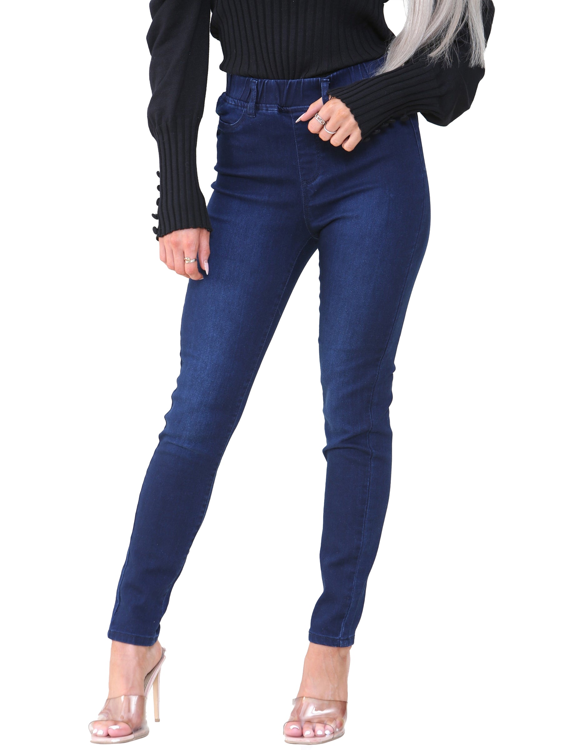 KZL109 Kruze | Womens Skinny Denim Jeggings KRUZE RAWDENIM