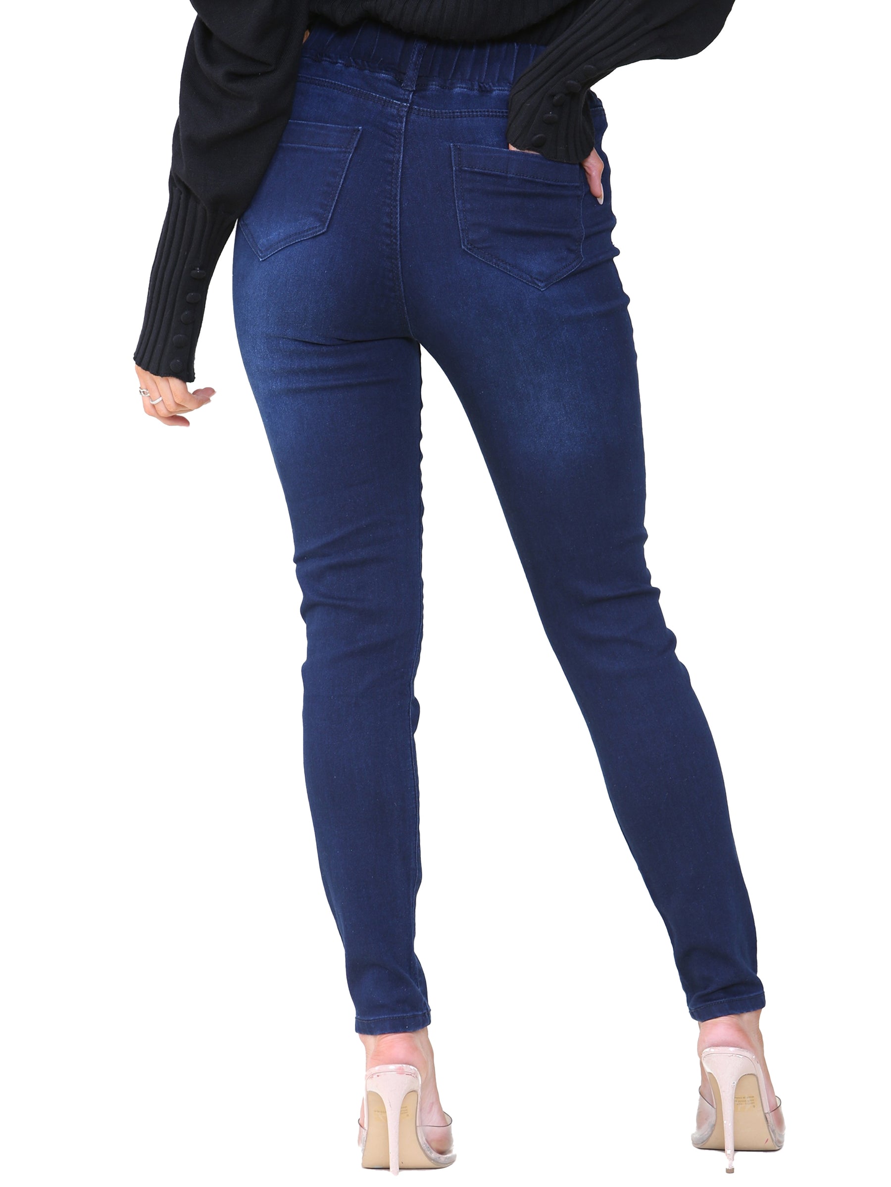 KZL109 Kruze | Womens Skinny Denim Jeggings KRUZE RAWDENIM